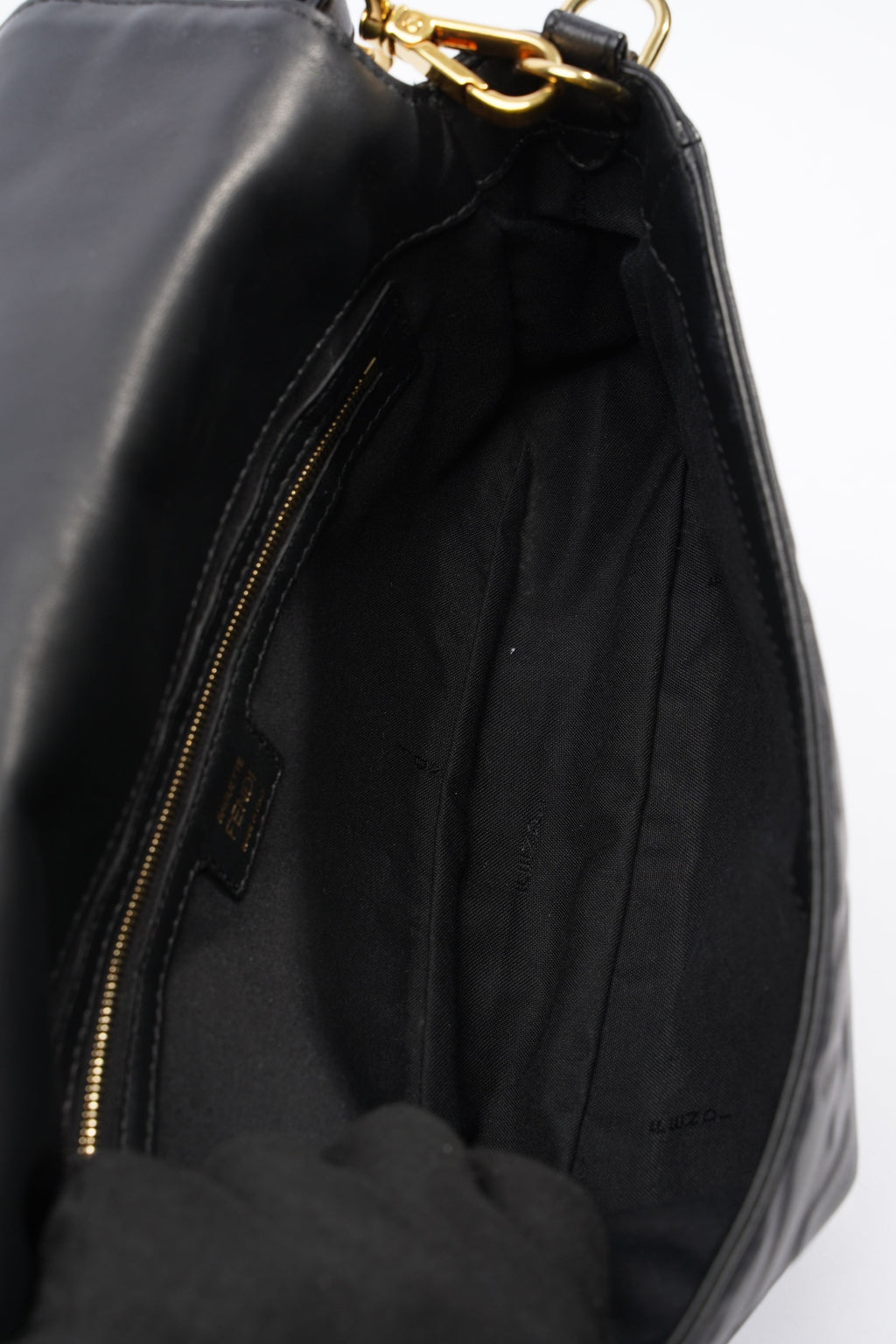 Fendi Baguette Bag Black Leather
