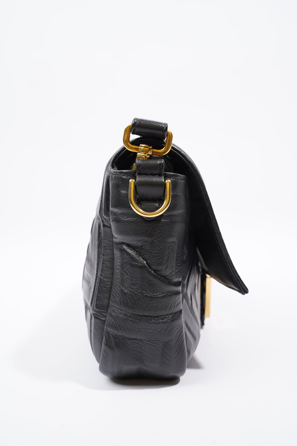 Fendi Baguette Bag Black Leather