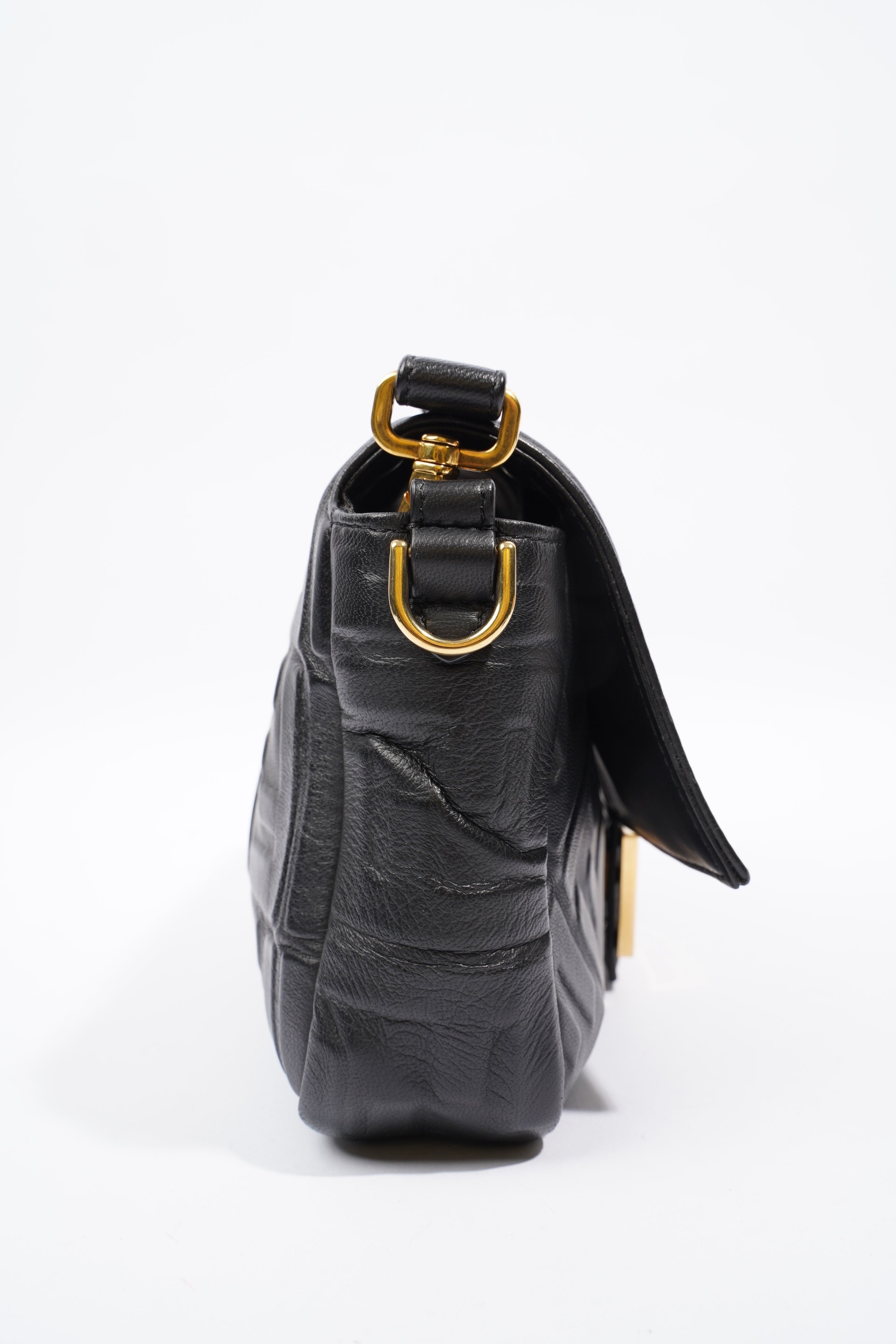 Fendi Baguette Bag Black Leather