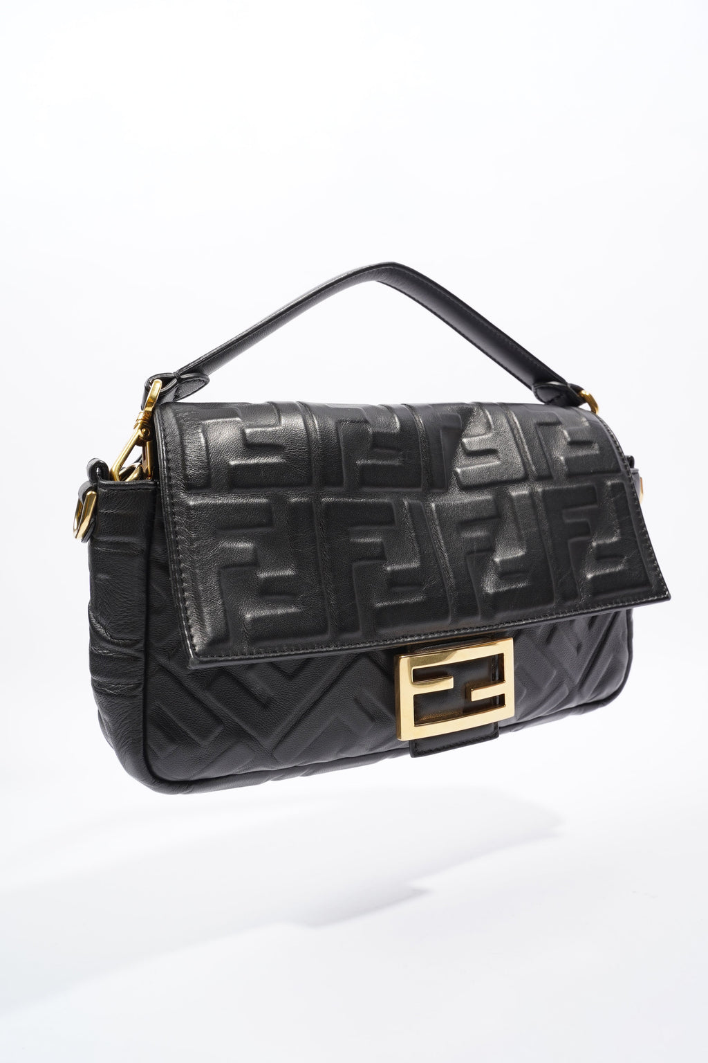 Fendi Baguette Bag Black Leather