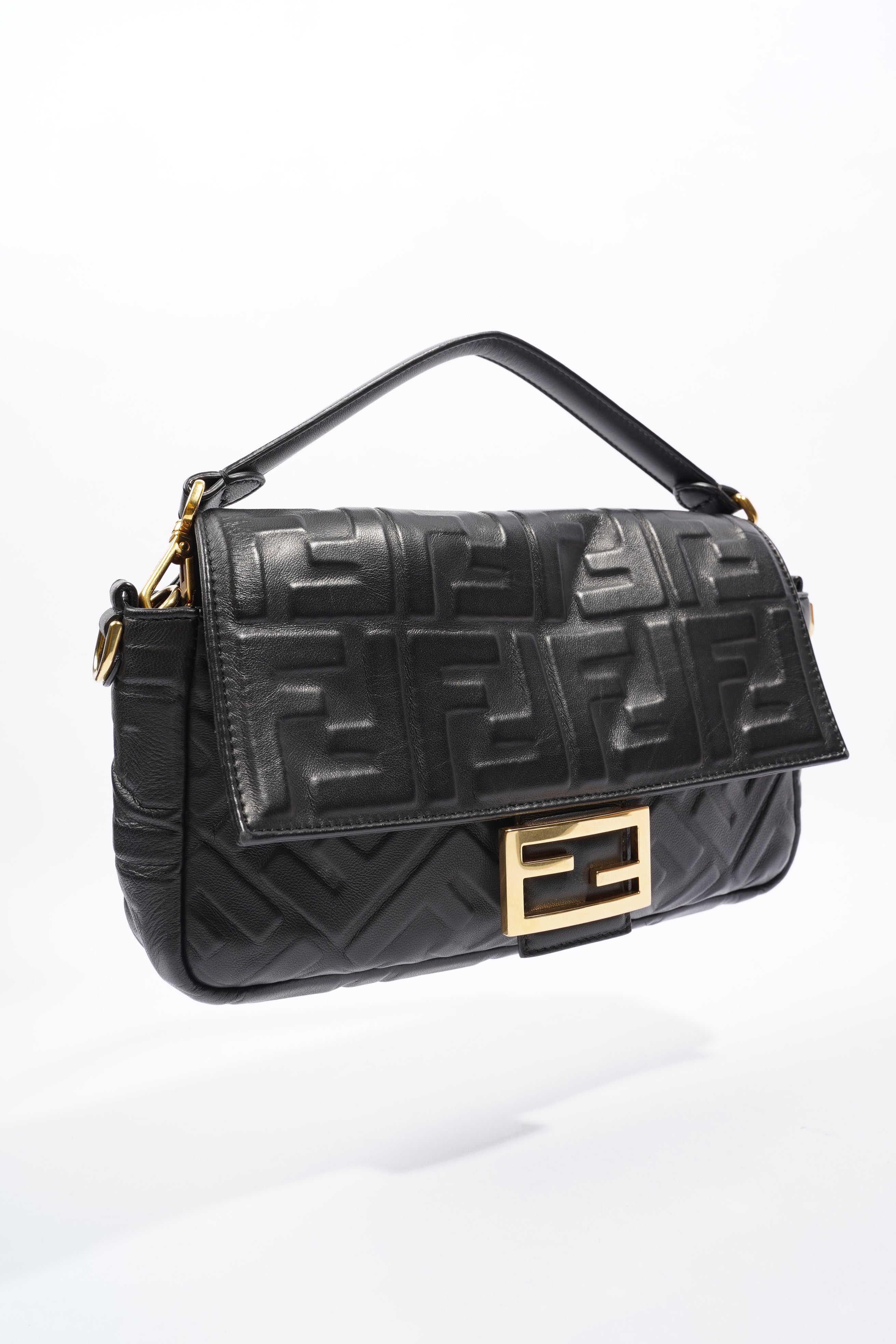 Fendi Baguette Bag Black Leather