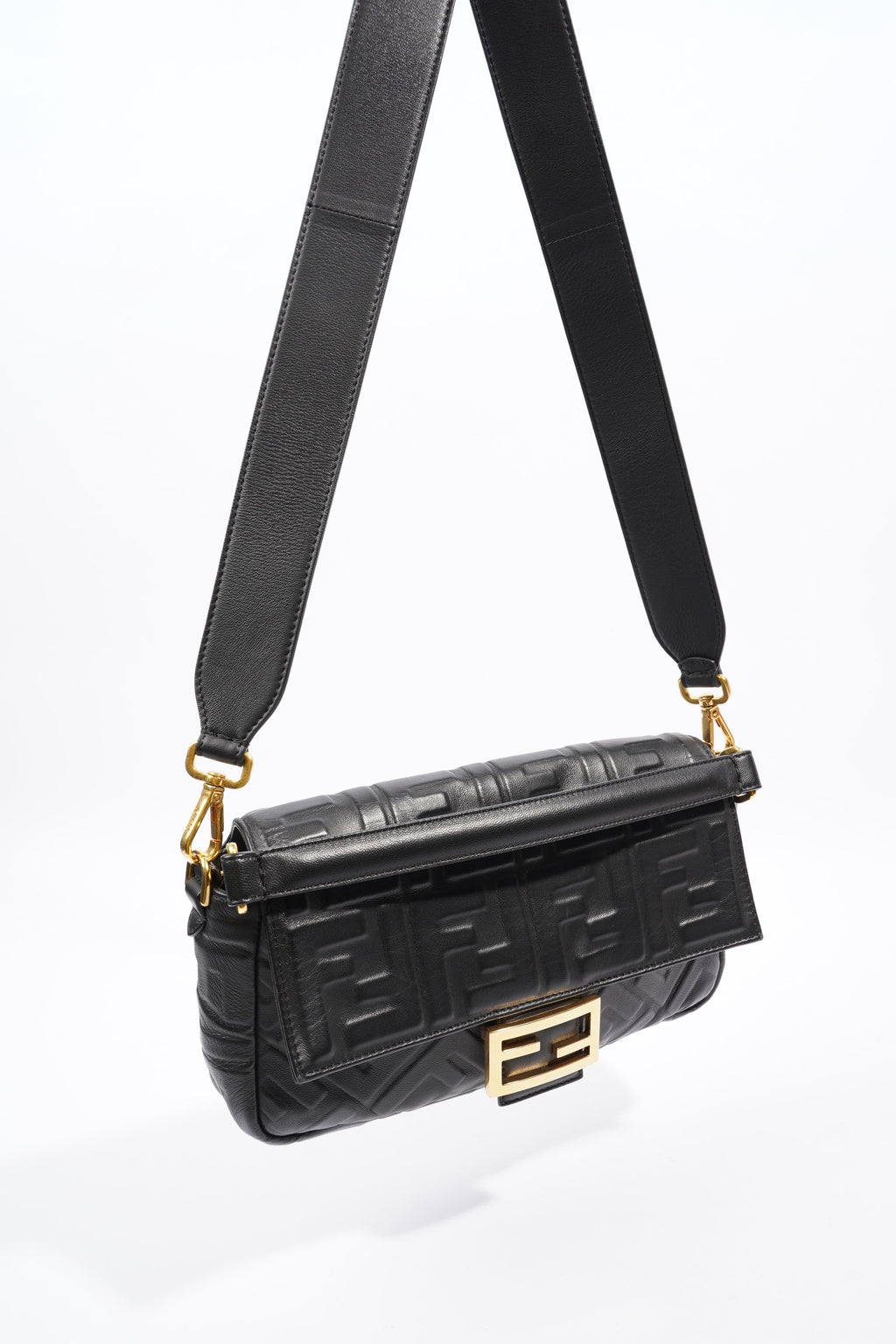 Fendi Baguette Bag Black Leather