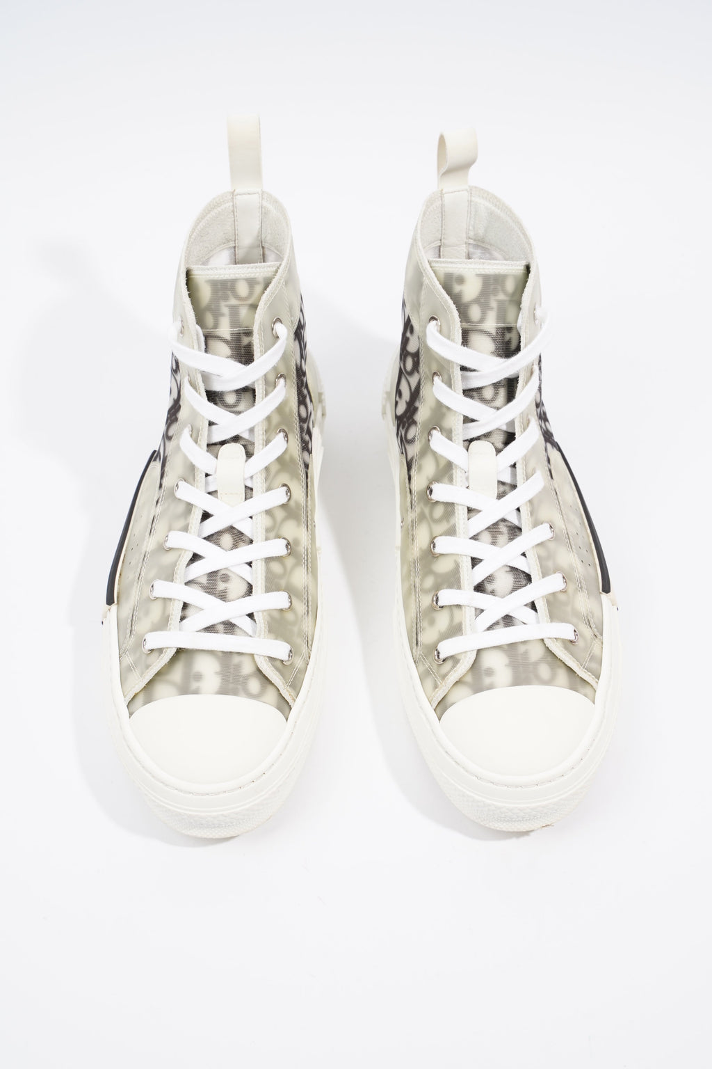 Christian Dior B23 Hightops White / Black Oblique Rubber EU 43 UK 9