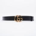Gucci GG Marmont Shiny Buckle Belt Black Leather 90cm 36"
