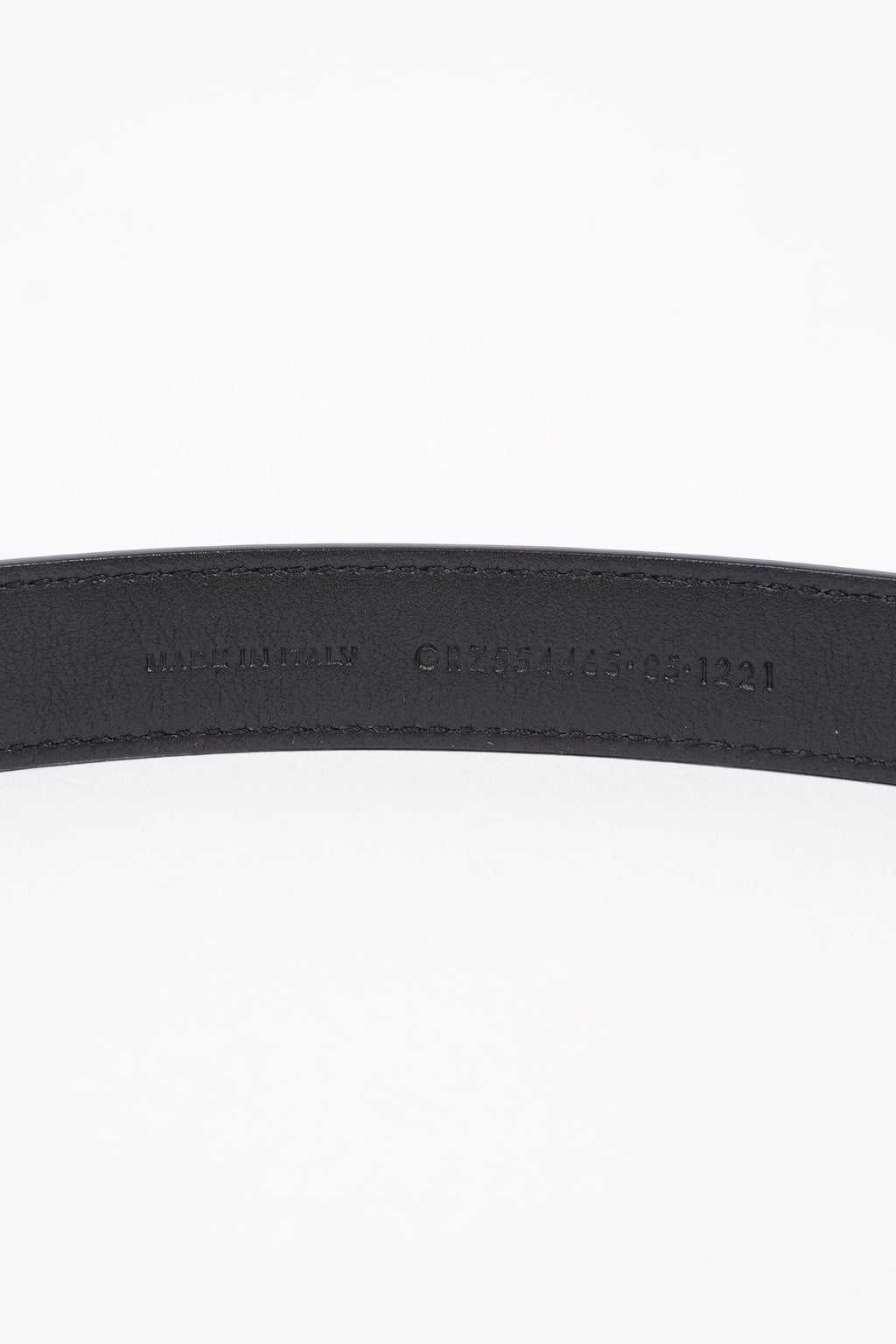 Saint Laurent Cassandre Belt With Square Buckle Black Leather 85cm