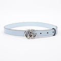 Gucci Interlocking Belt Baby Blue Leather 70cm 28"