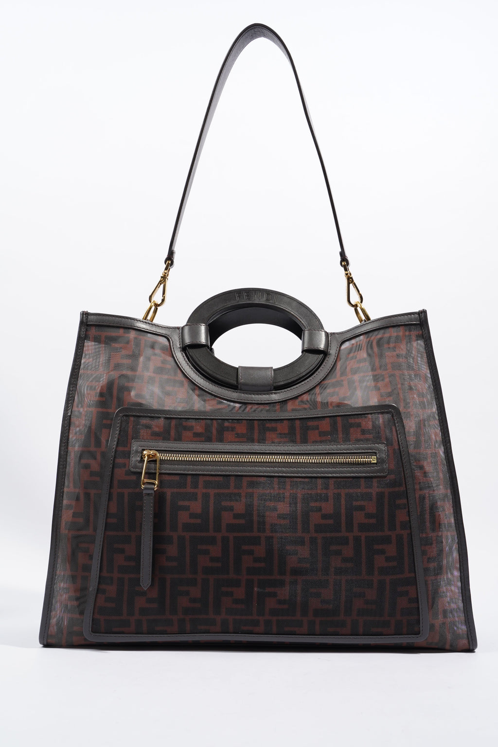 Fendi Runaway Tote Zucca Mesh Monogram Large