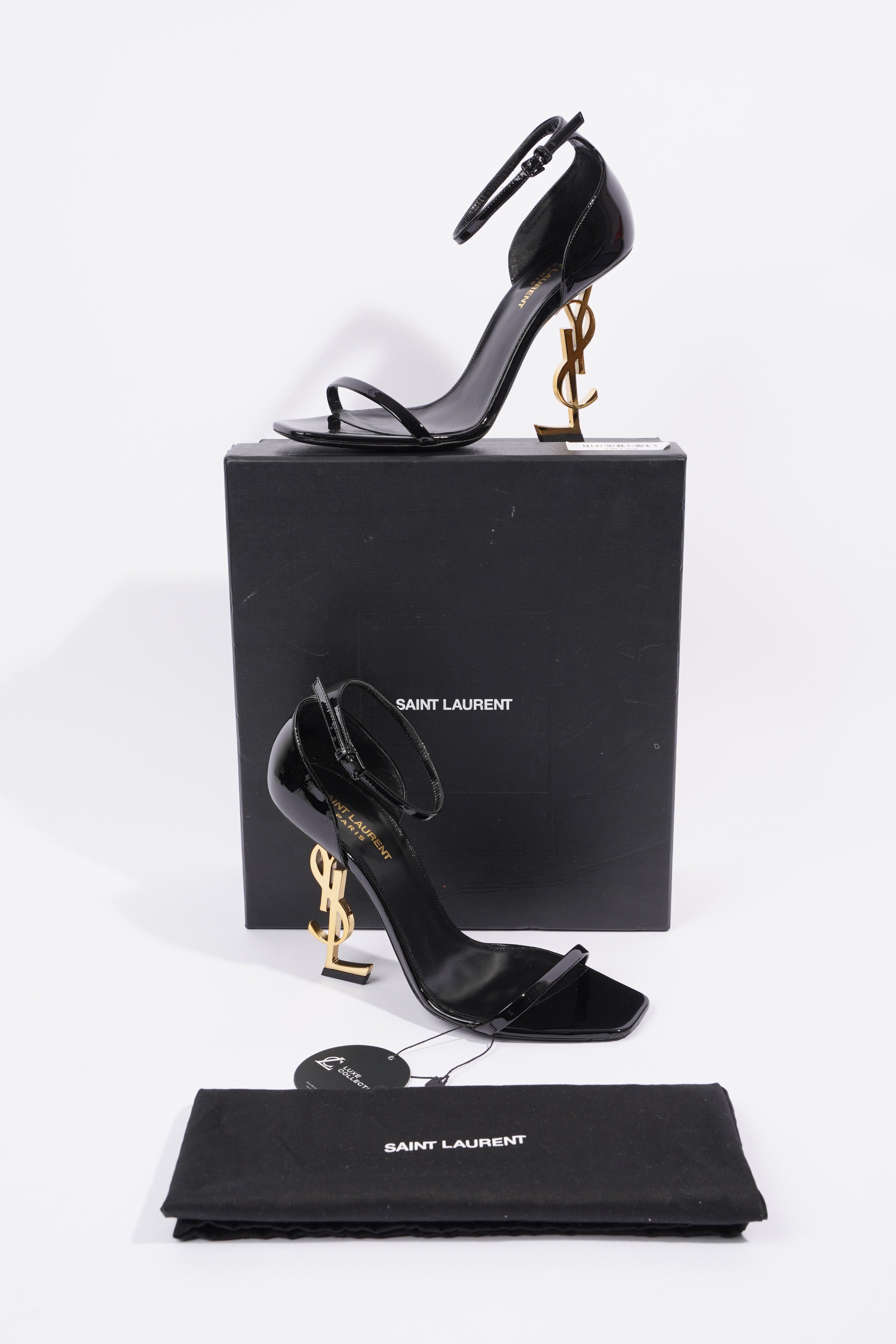 Saint Laurent Opyum Black Patent Leather EU 40 UK 7