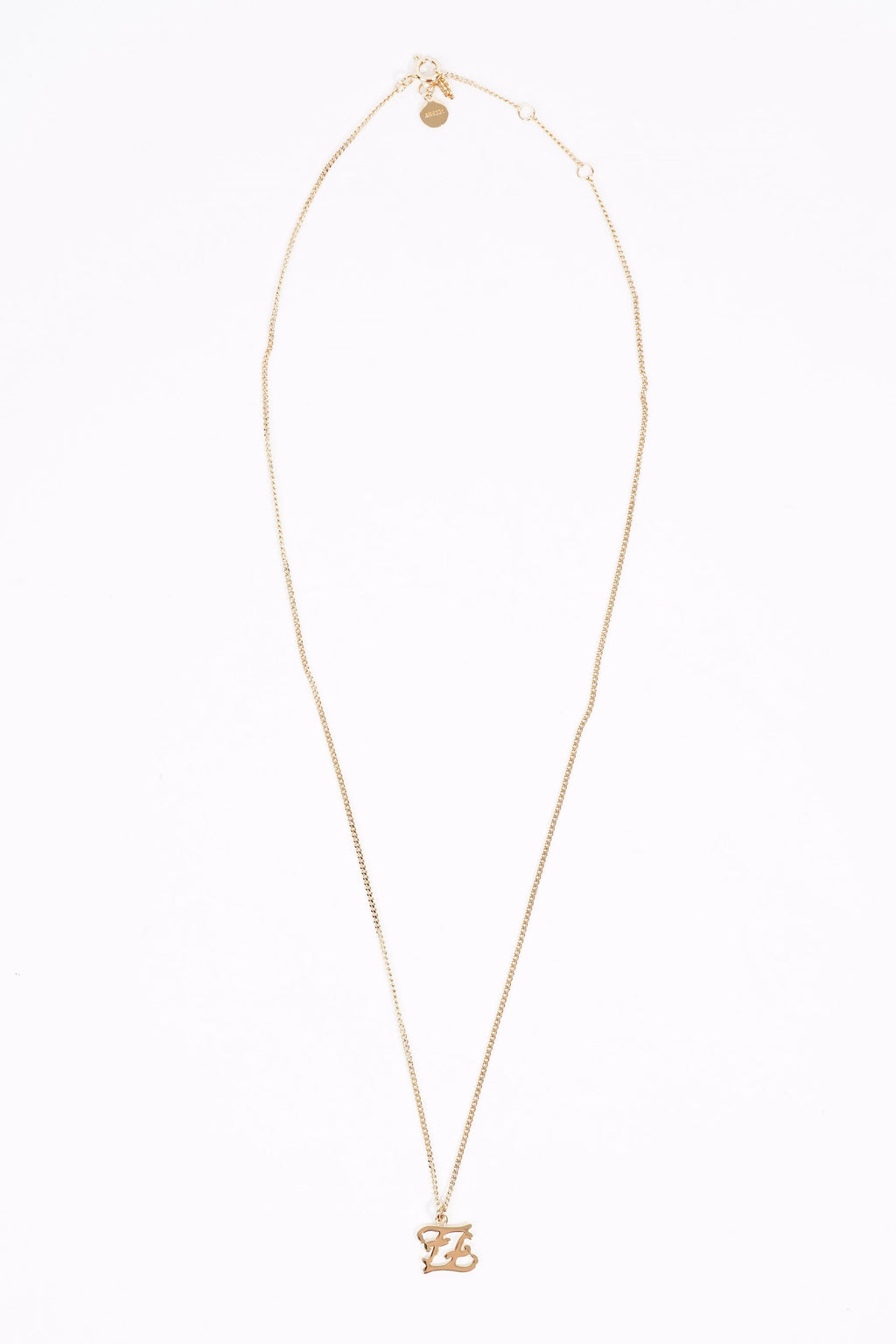 Fendi Karligraphy Necklace Gold Gold Plated