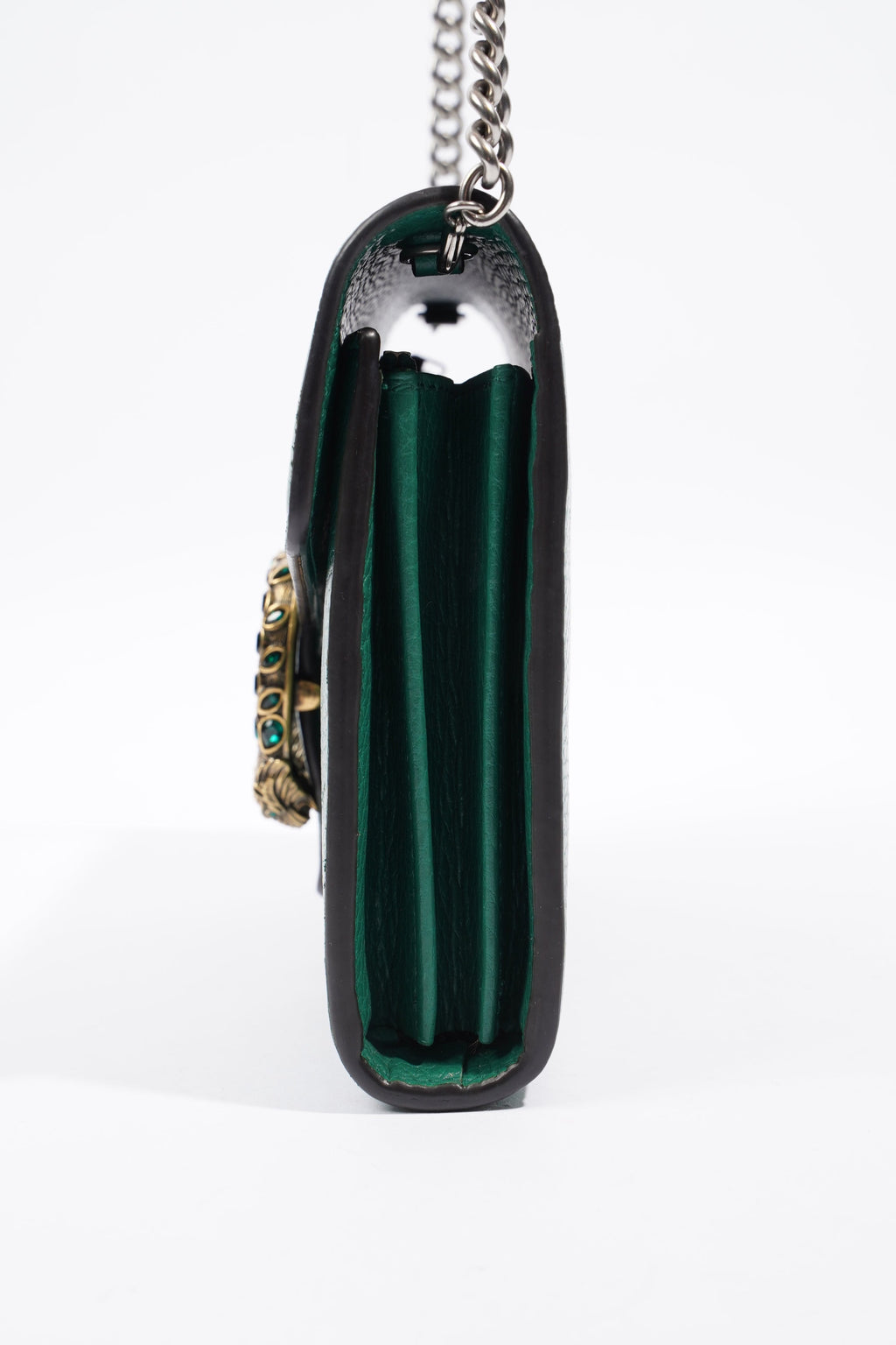 Gucci Dionysus Chain Wallet Green Leather