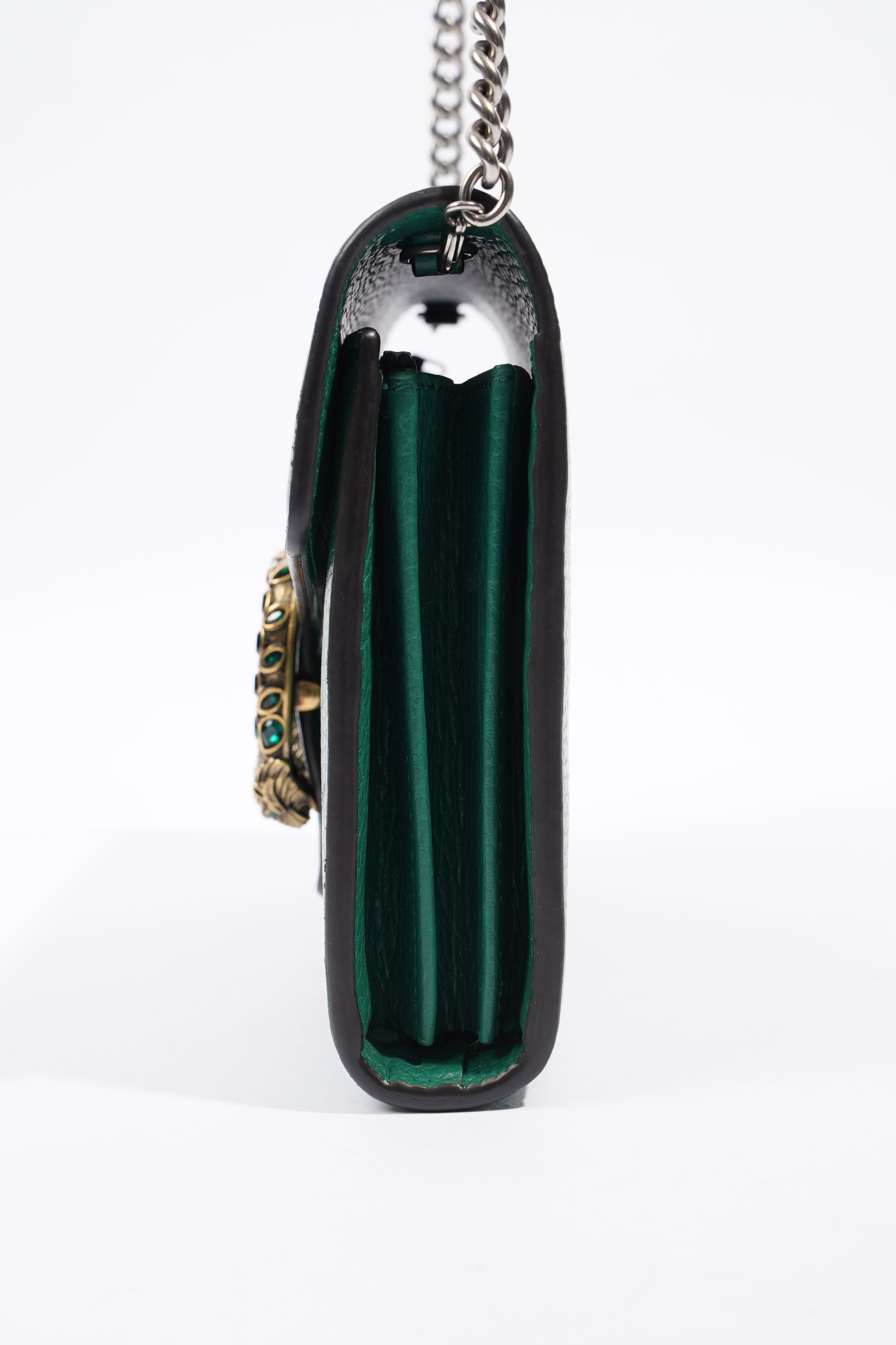 Gucci Dionysus Chain Wallet Green Leather