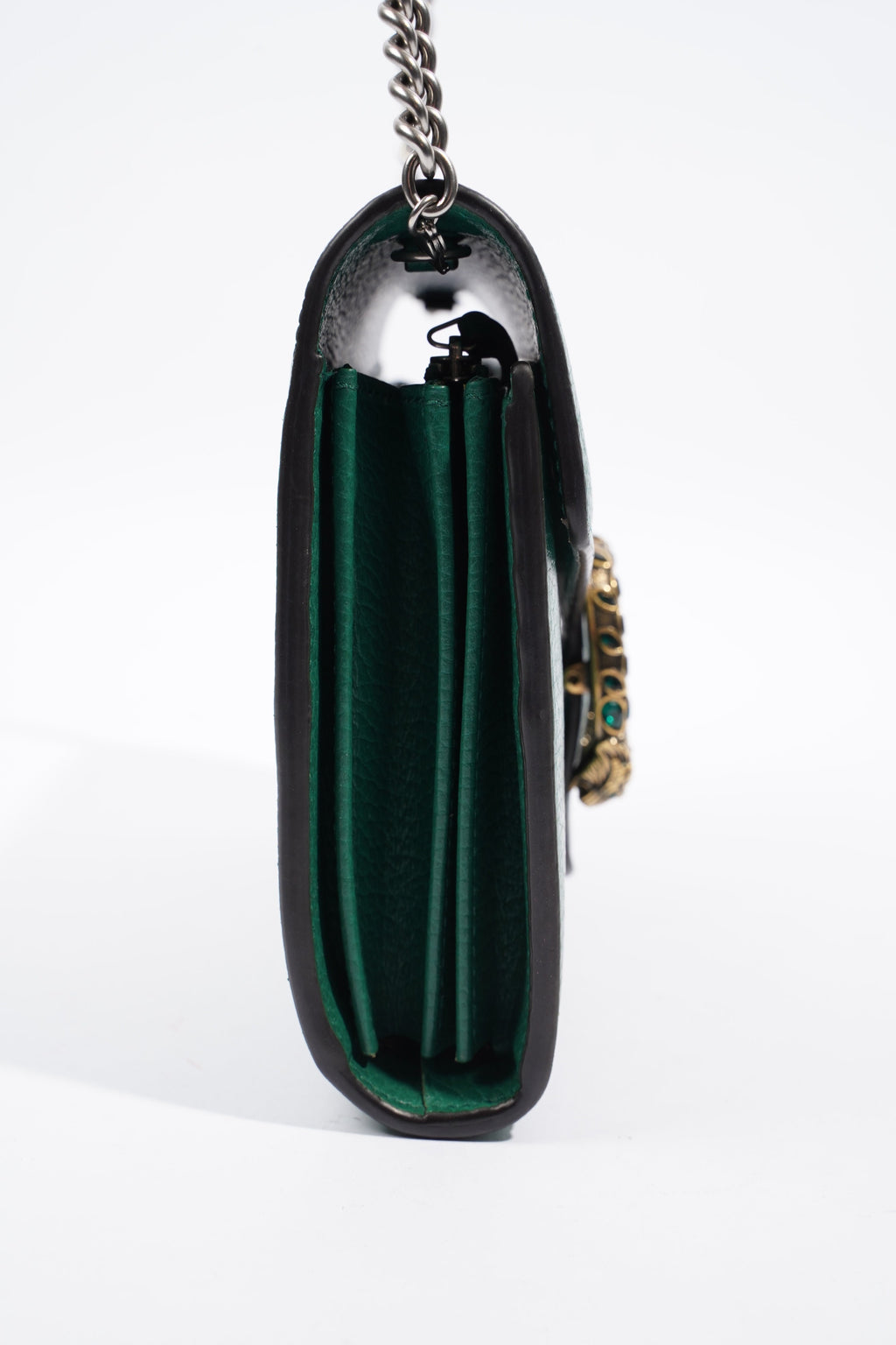 Gucci Dionysus Chain Wallet Green Leather