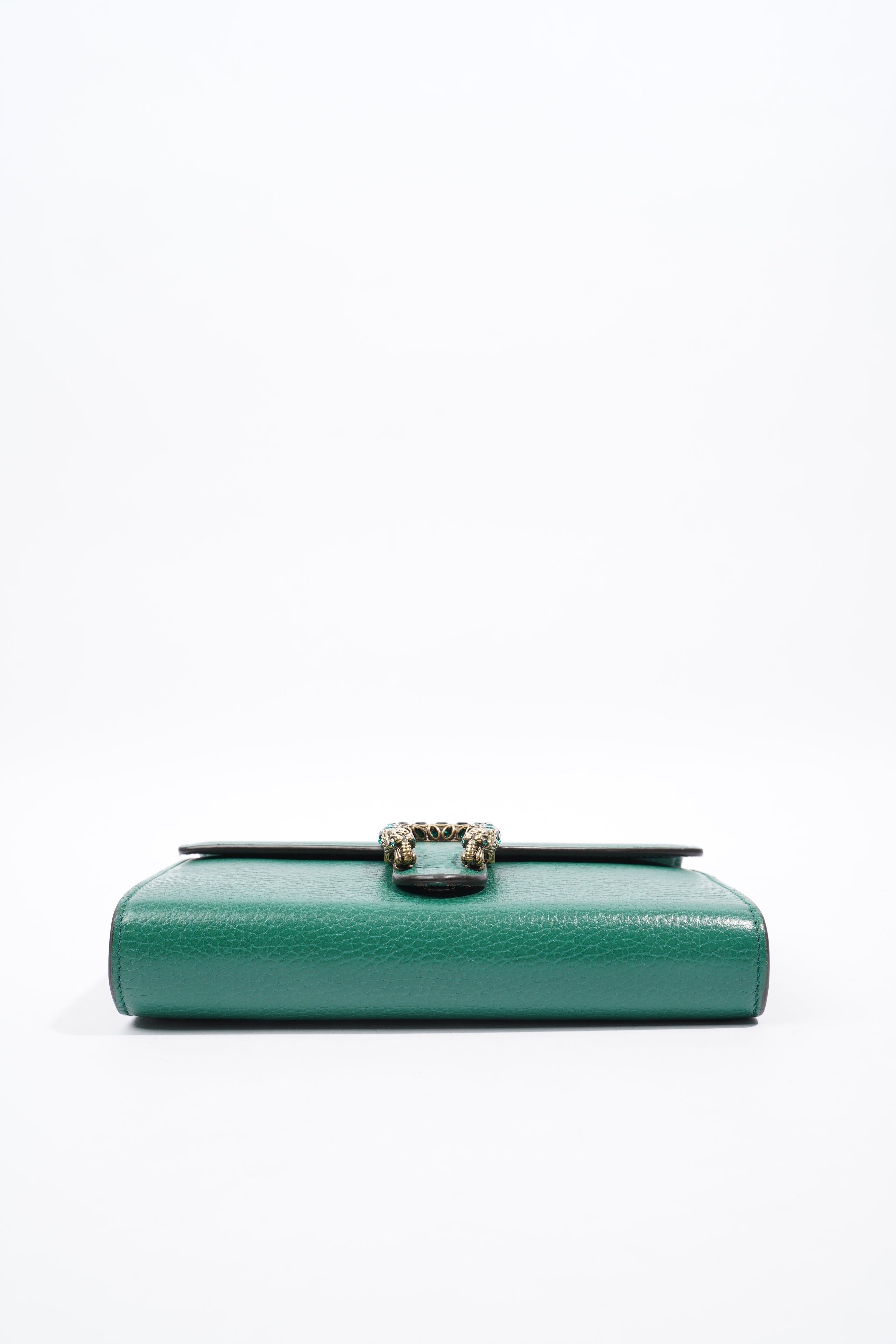 Gucci Dionysus Chain Wallet Green Leather