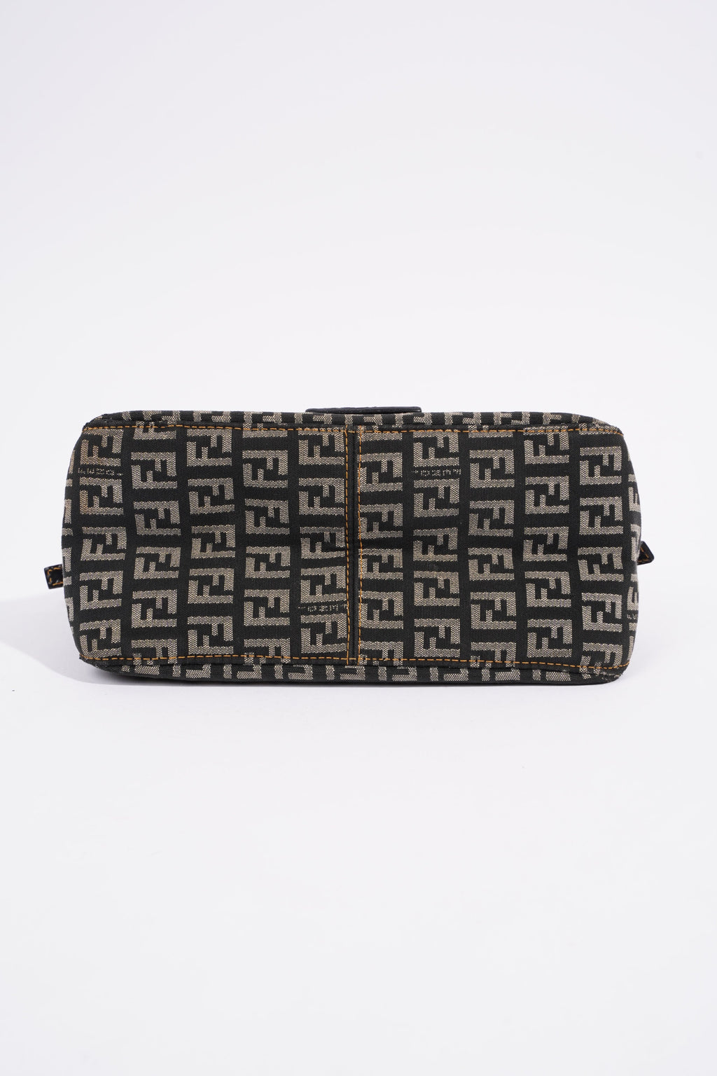 Fendi FF Monogram Baguette Black And Grey Canvas