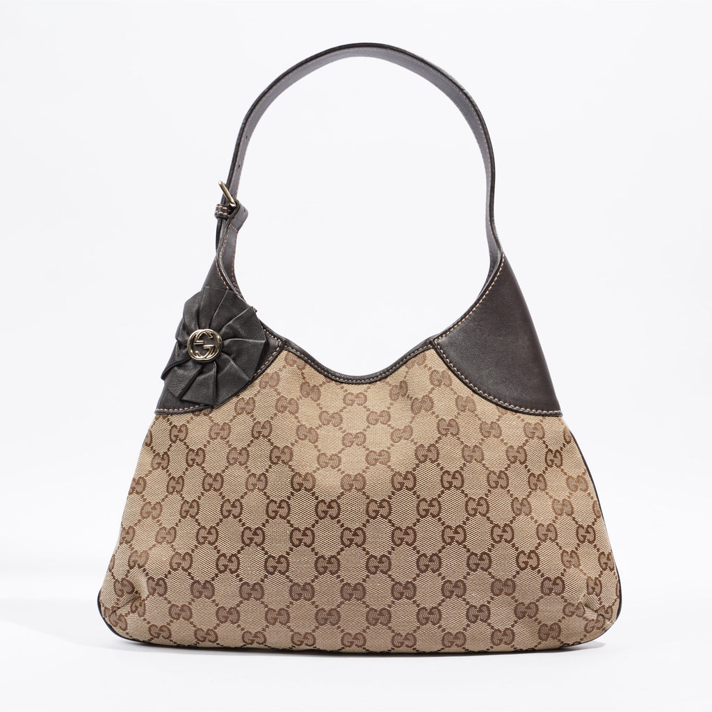 Gucci Hobo Bag Supreme Print / Brown Canvas