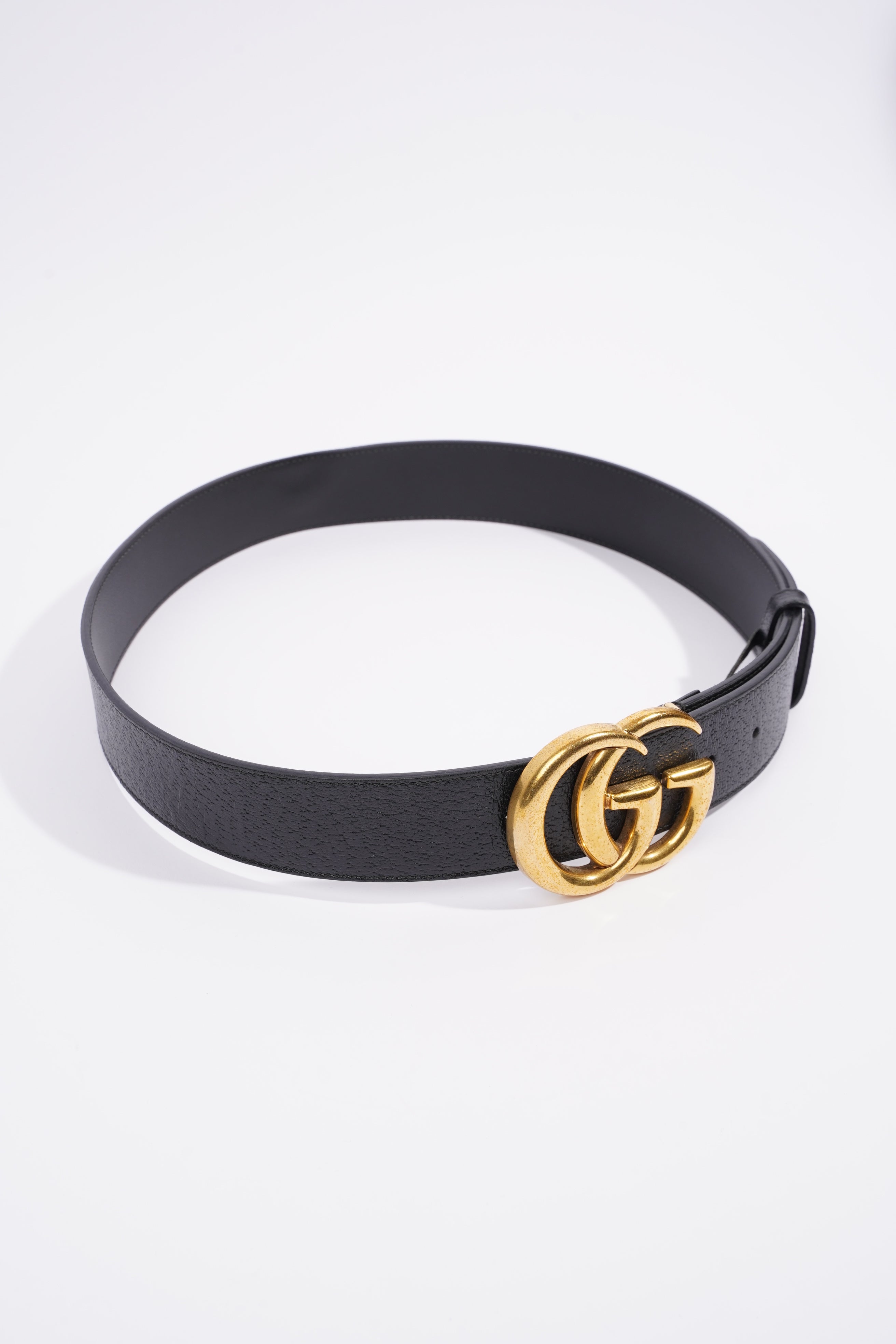 Gucci Marmont Belt Black / Gold Leather 85cm 34'
