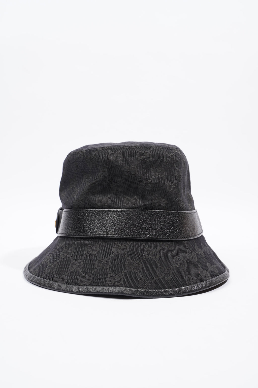 Gucci Monogram Bucket Hat Black Fabric M (58cm)