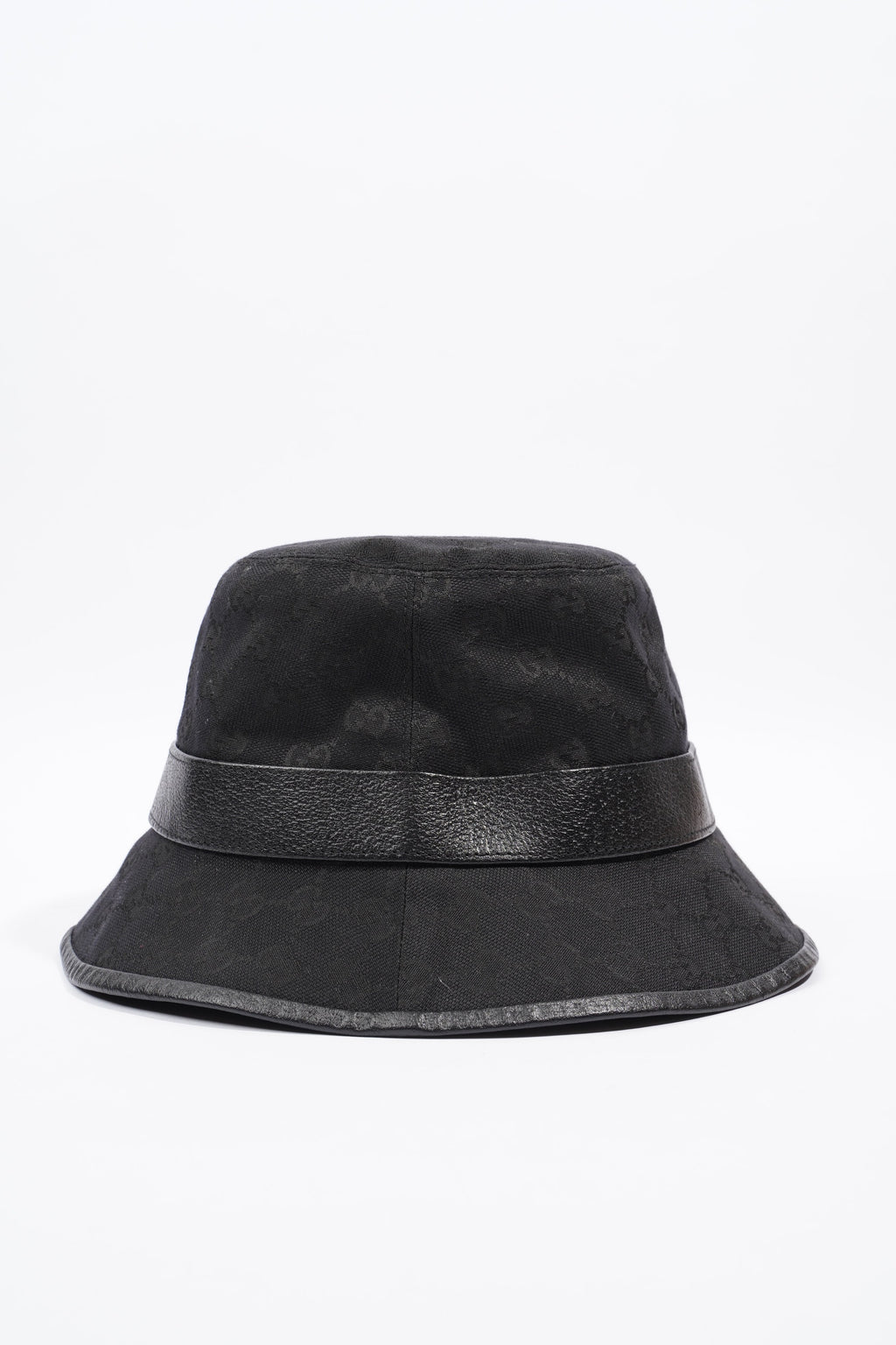 Gucci Monogram Bucket Hat Black Fabric M (58cm)