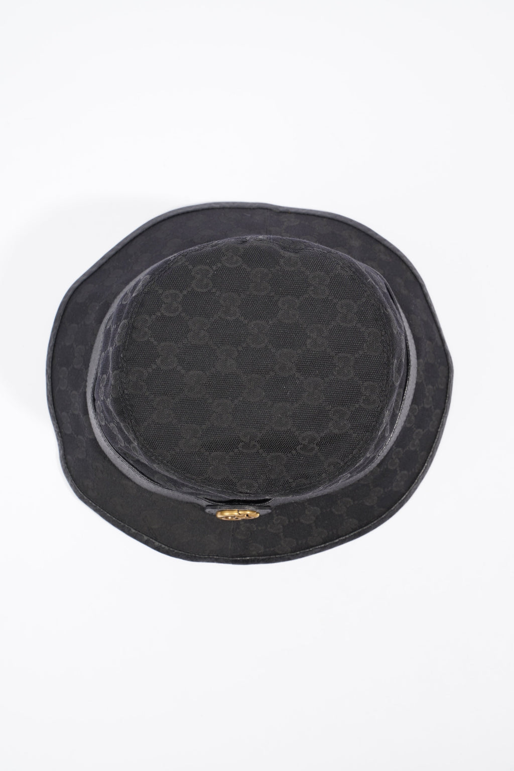 Gucci Monogram Bucket Hat Black Fabric M (58cm)