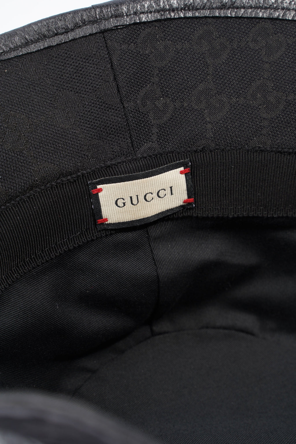 Gucci Monogram Bucket Hat Black Fabric M (58cm)