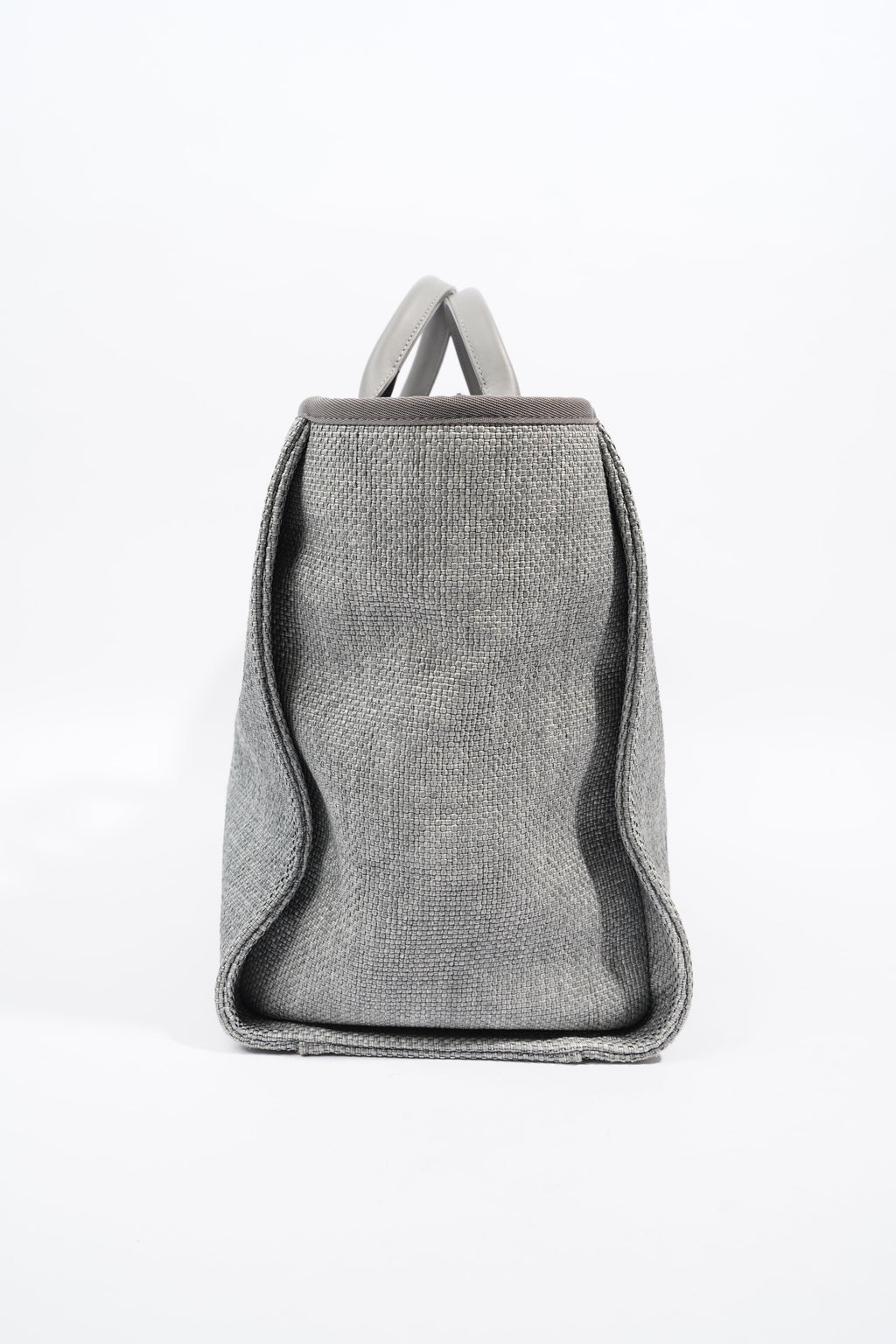 Chanel Deauville Bag Grey Canvas Small