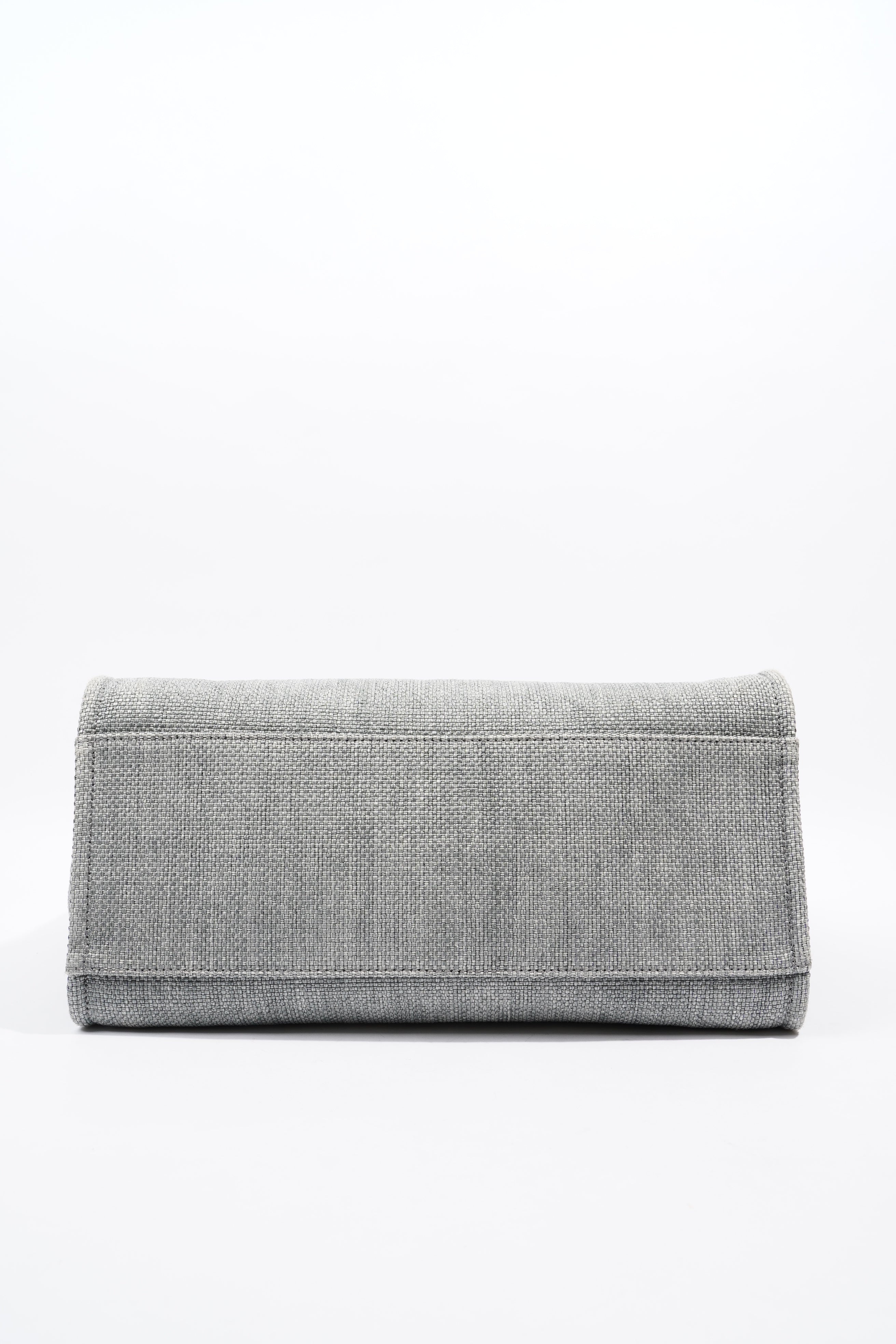 Chanel Deauville Bag Grey Canvas Small