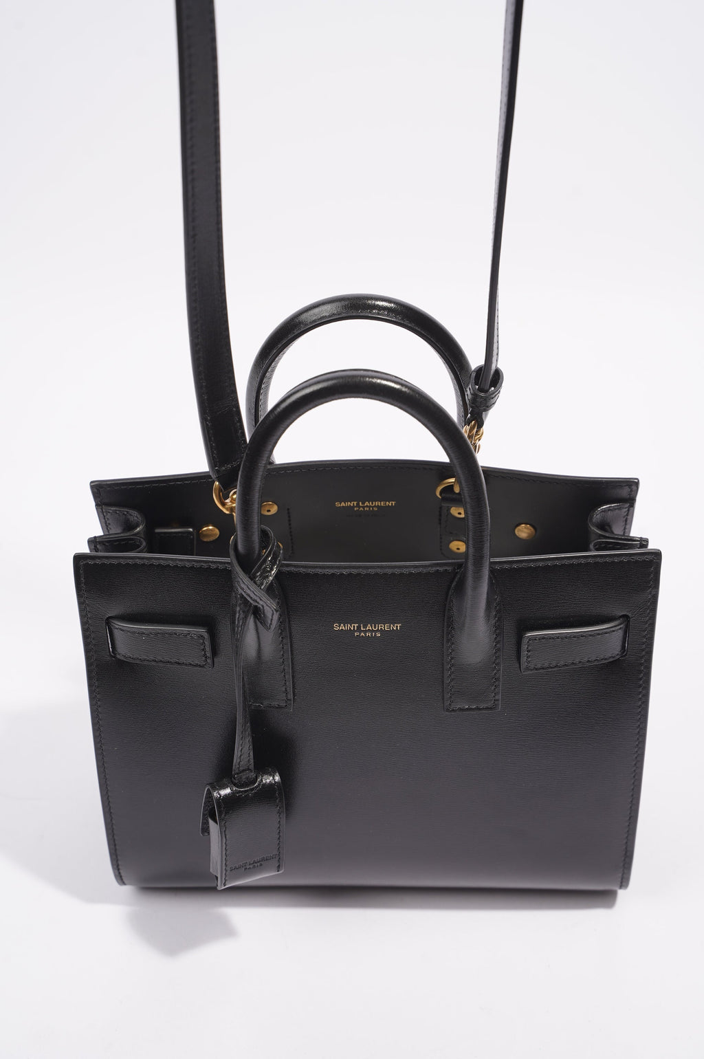 Saint Laurent Sac de Jour Nano Black Black Leather Nano