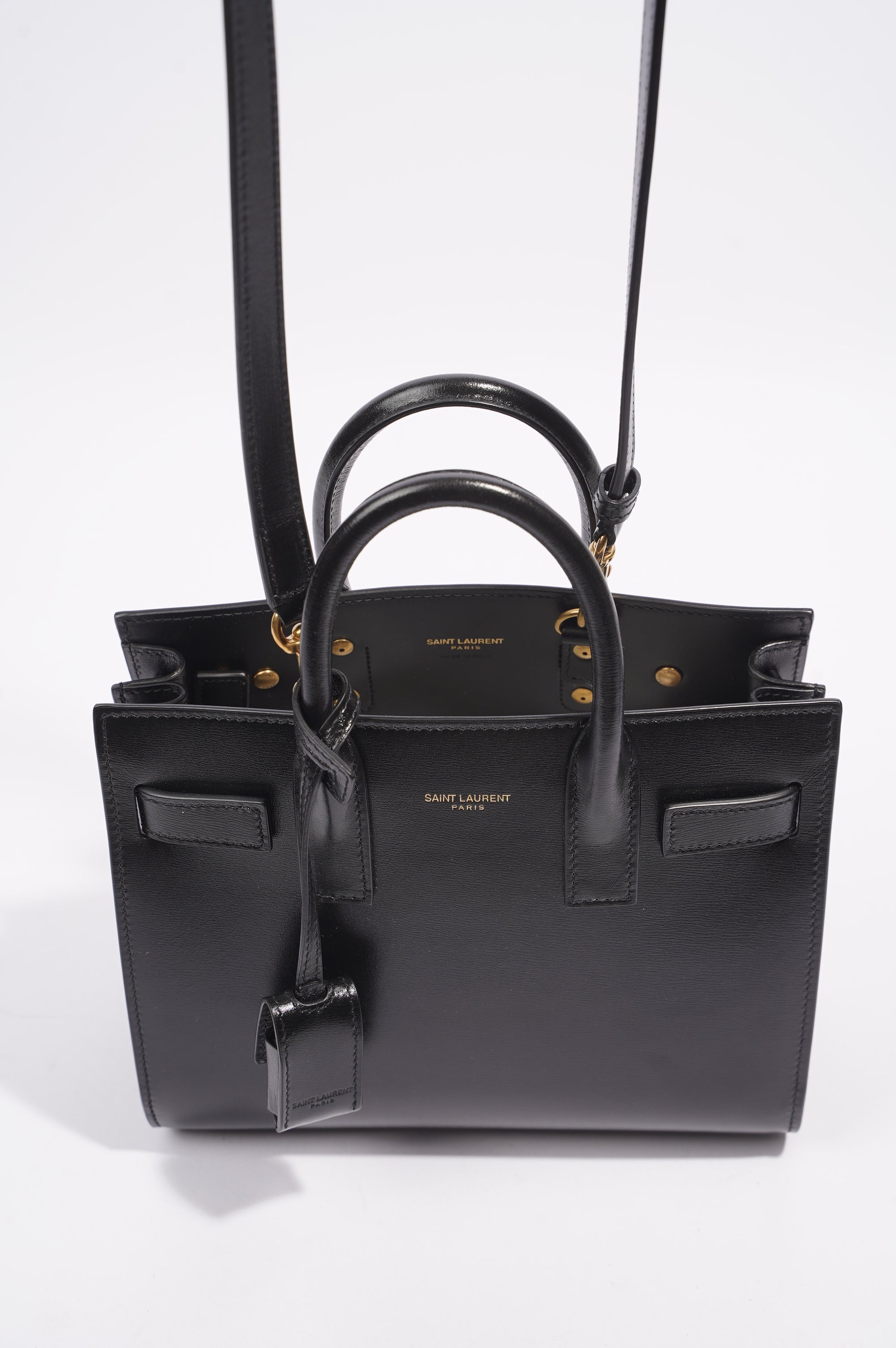 Saint Laurent Sac de Jour Nano Black Black Leather Nano