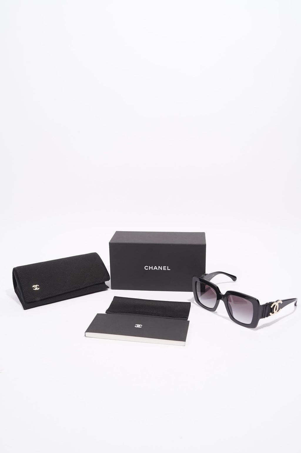 Chanel 5474-Q Sunglasses Black Acetate 140mm
