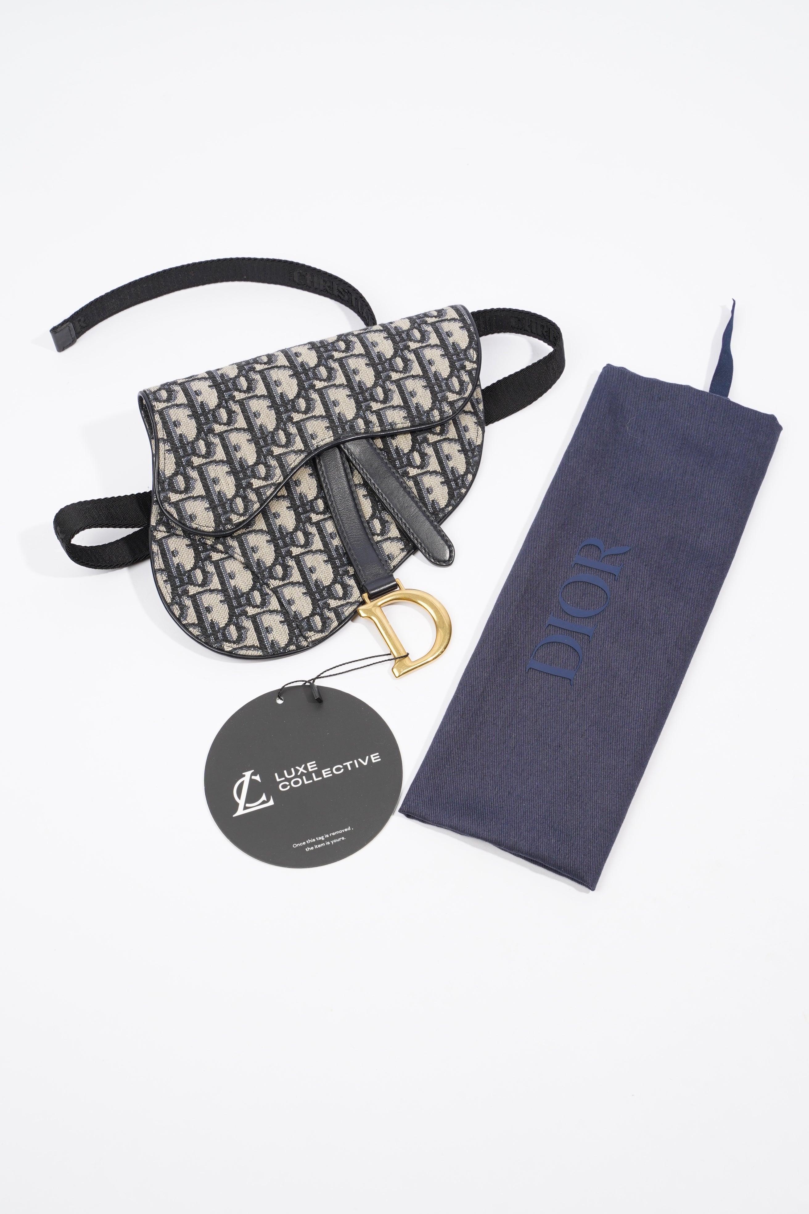 Christian Dior Saddle Belt Bag Oblique Canvas