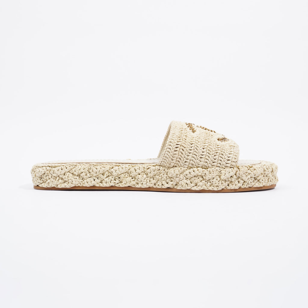 Chanel CC Braided Cord Beige Fabric EU 40 UK 7