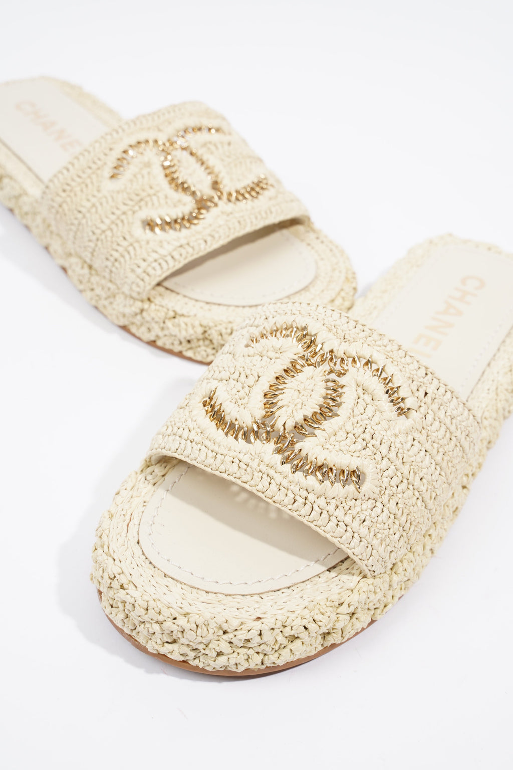 Chanel CC Braided Cord Beige Fabric EU 40 UK 7