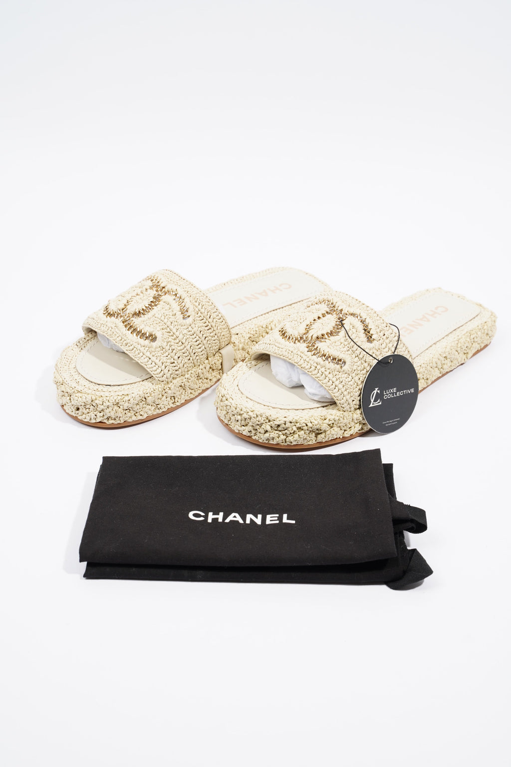 Chanel CC Braided Cord Beige Fabric EU 40 UK 7