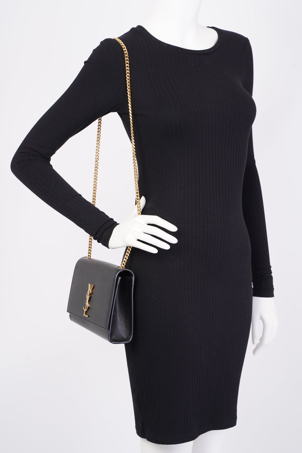 Saint Laurent Kate Black Leather Small