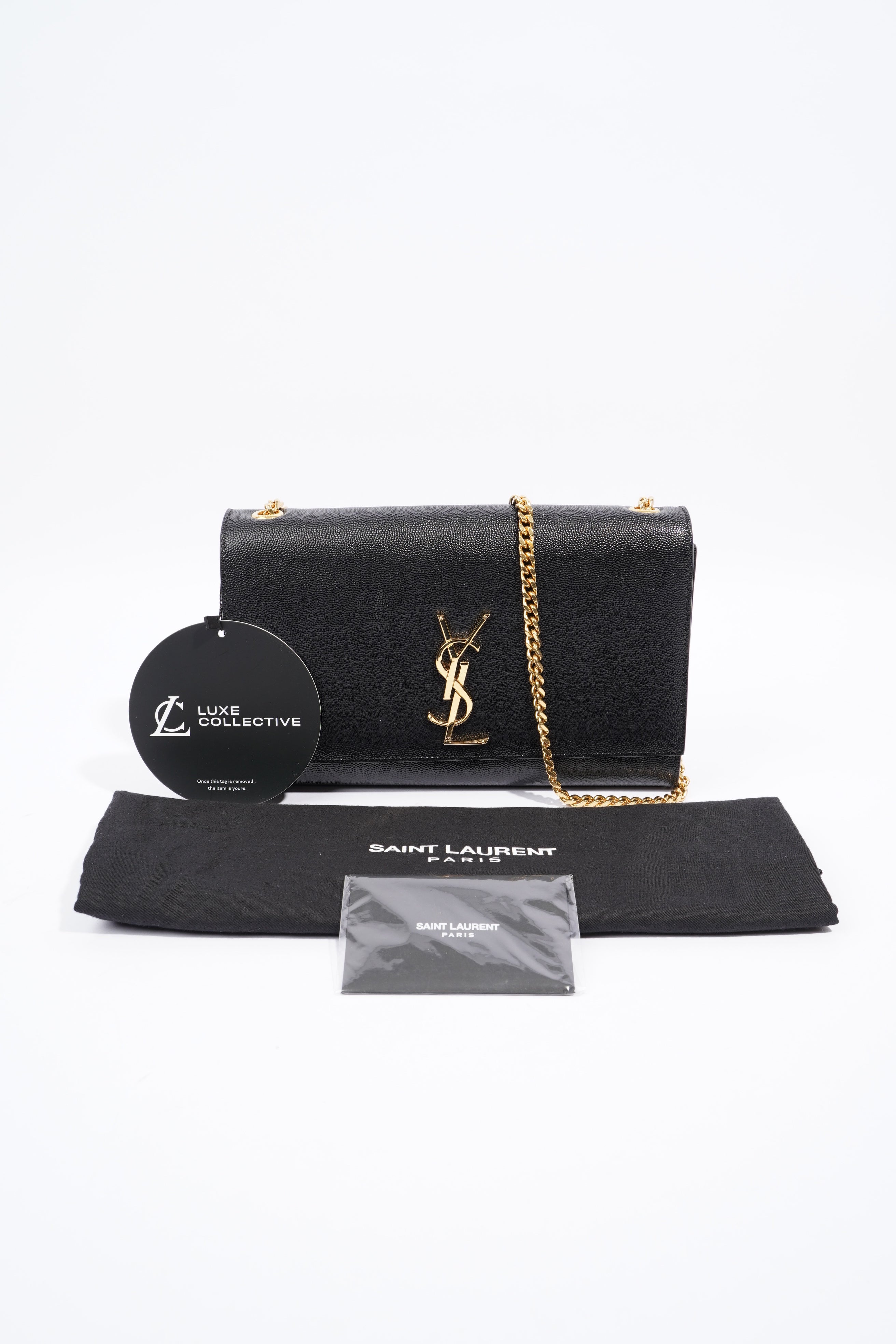 Saint Laurent Kate Black Leather Small