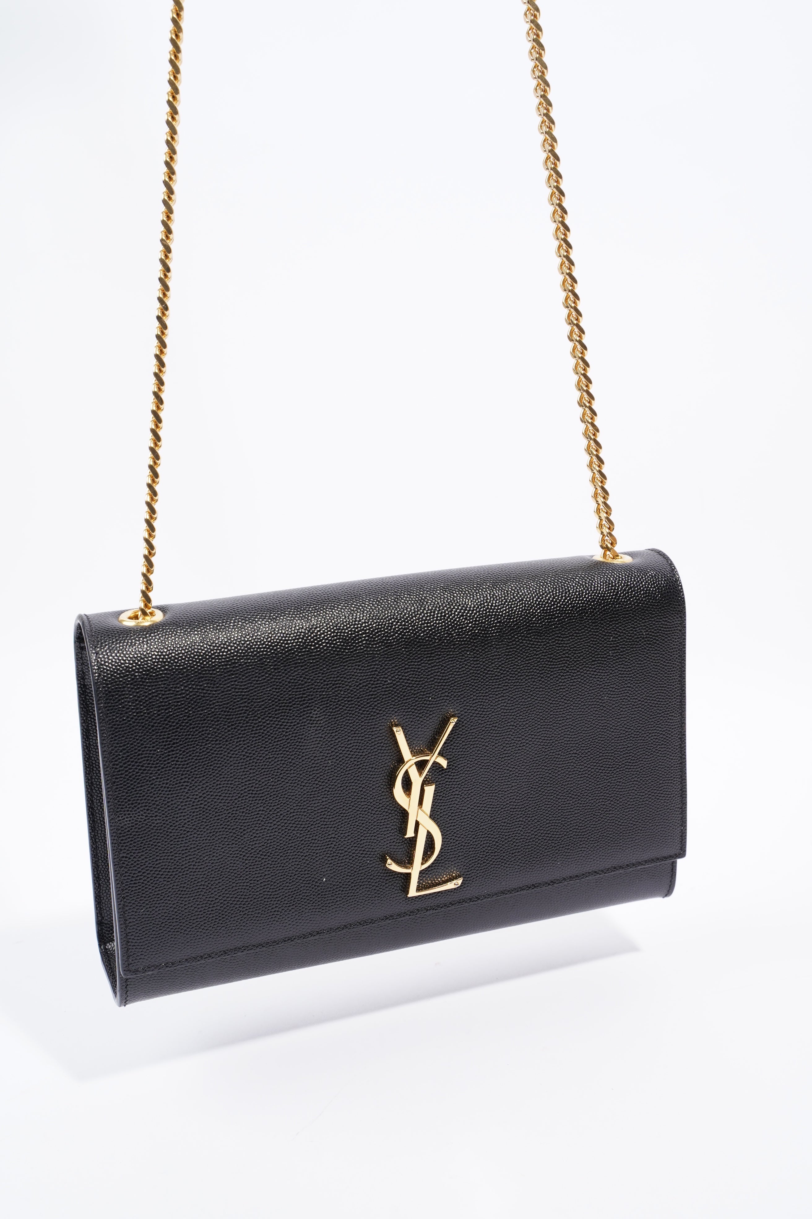 Saint Laurent Kate Black Leather Small