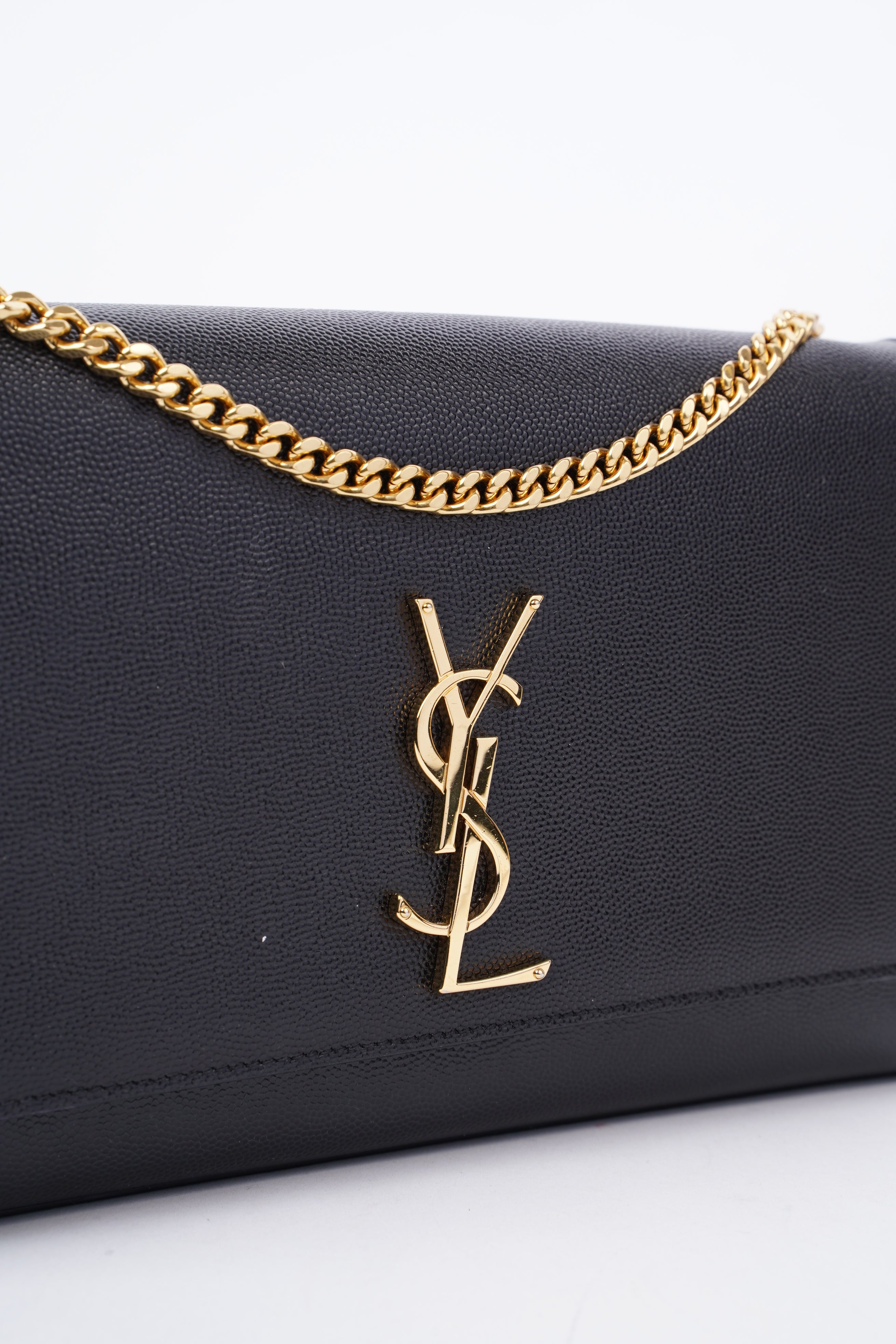 Saint Laurent Kate Black Leather Small
