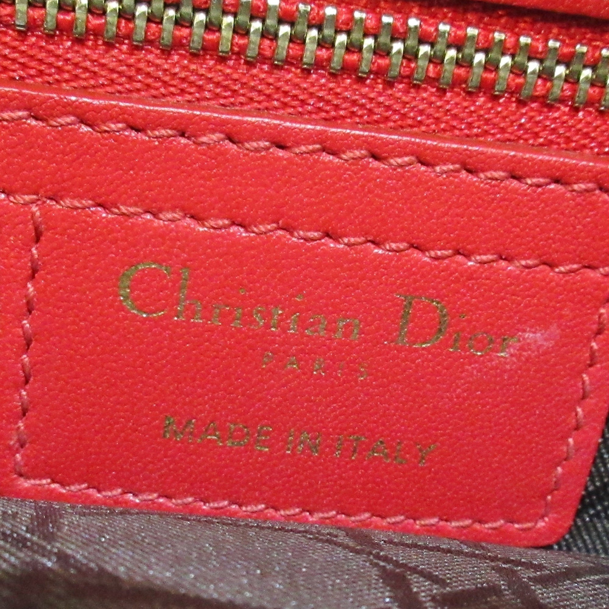 DIORMedium Lambskin Cannage Lady  Satchel