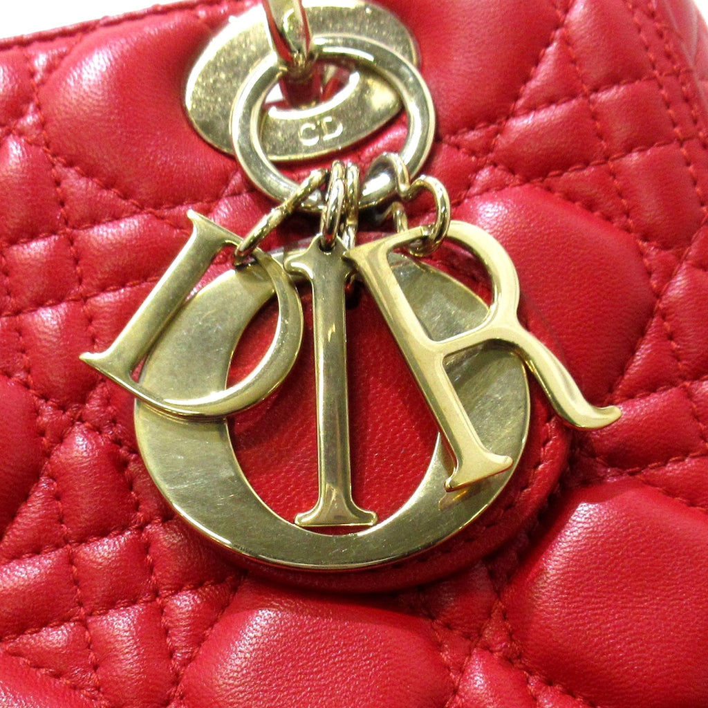 DIORMedium Lambskin Cannage Lady  Satchel