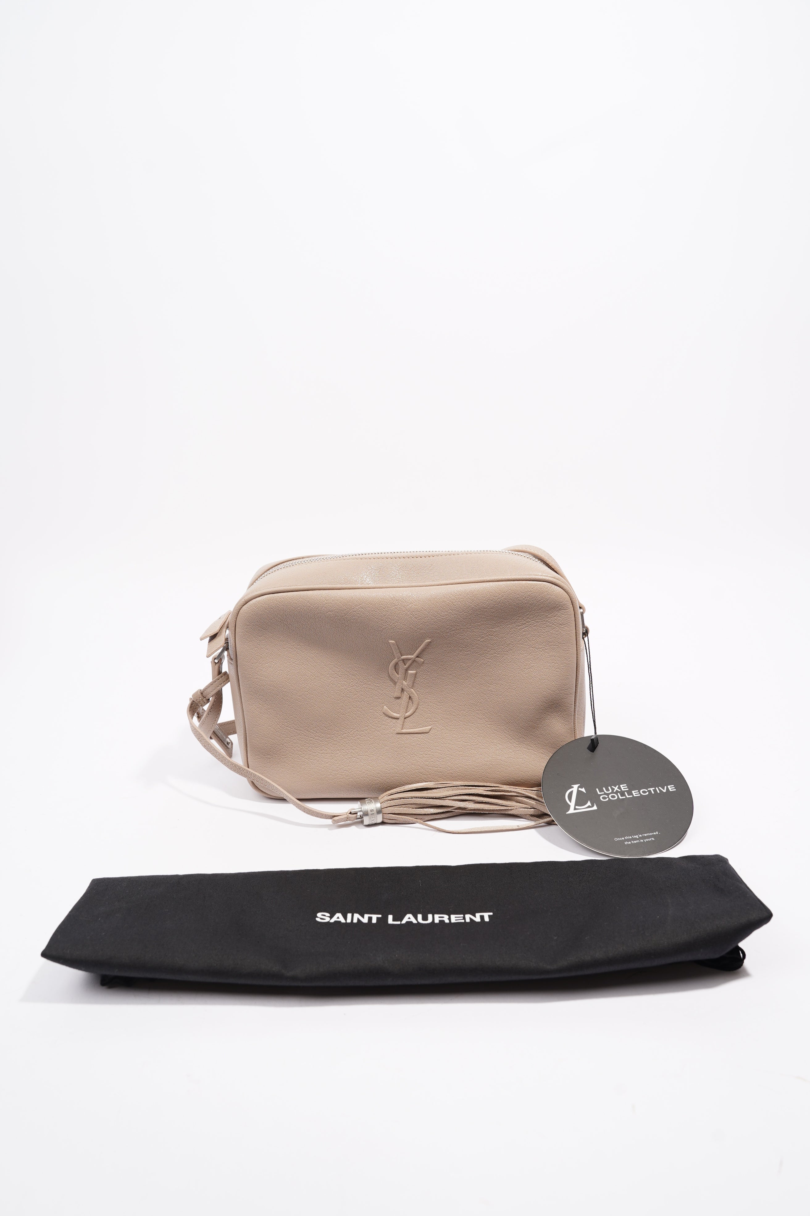 Saint Laurent Lou Camera Bag Nude Leather Small