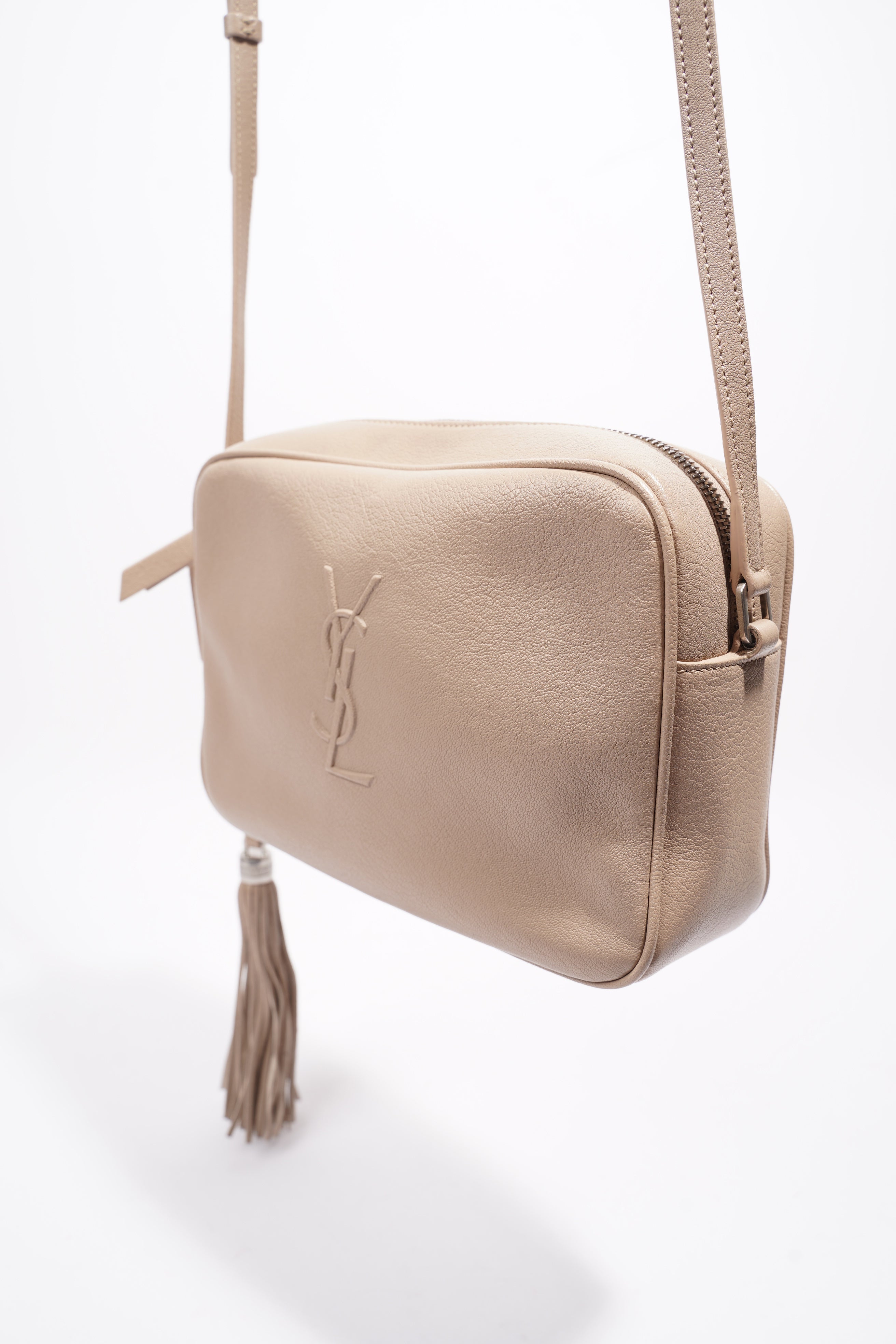 Saint Laurent Lou Camera Bag Nude Leather Small