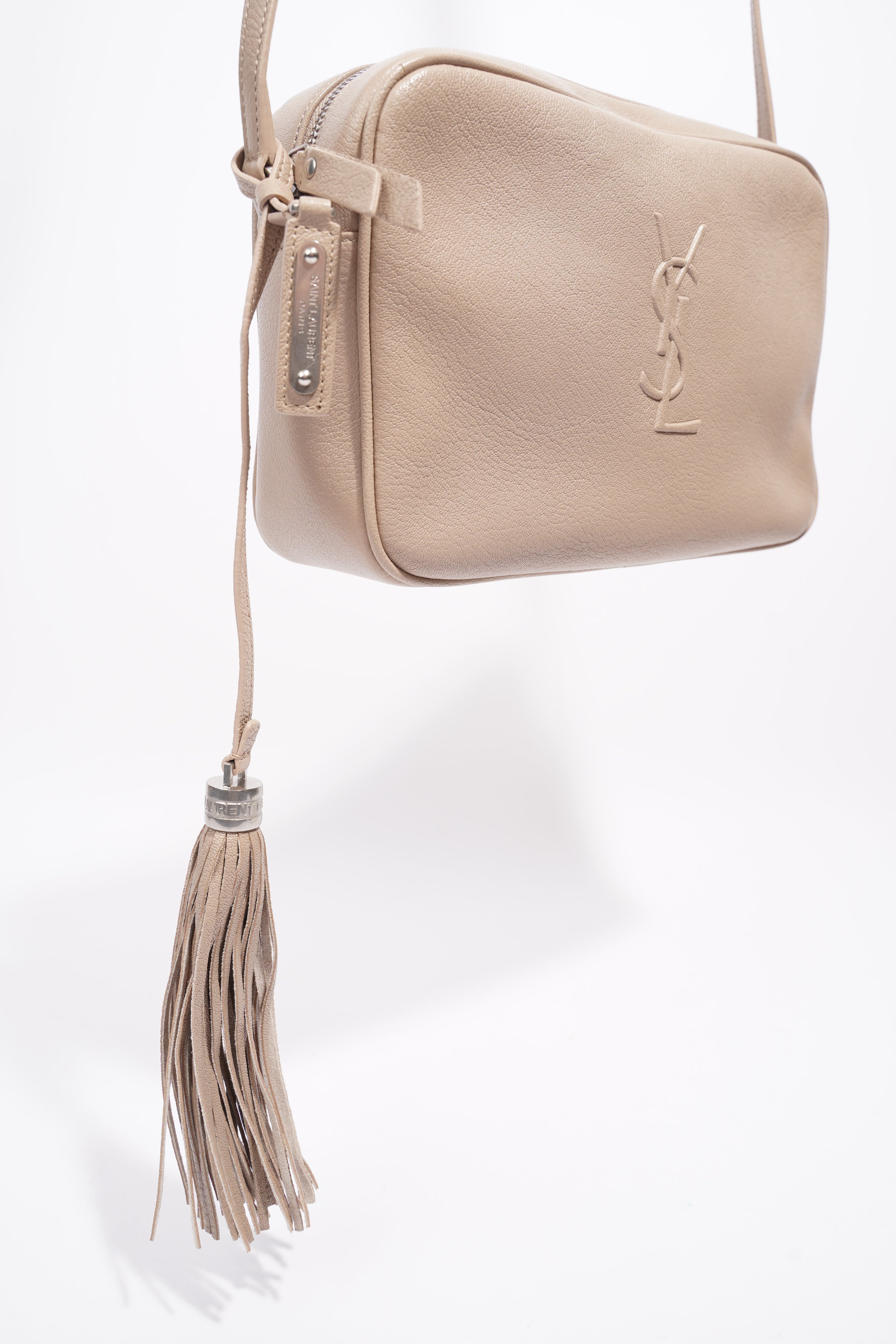 Saint Laurent Lou Camera Bag Nude Leather Small