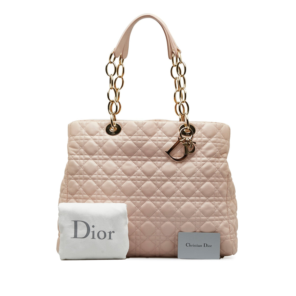 DIORLarge Cannage Lady  Soft Shopping Tote Tote Bag