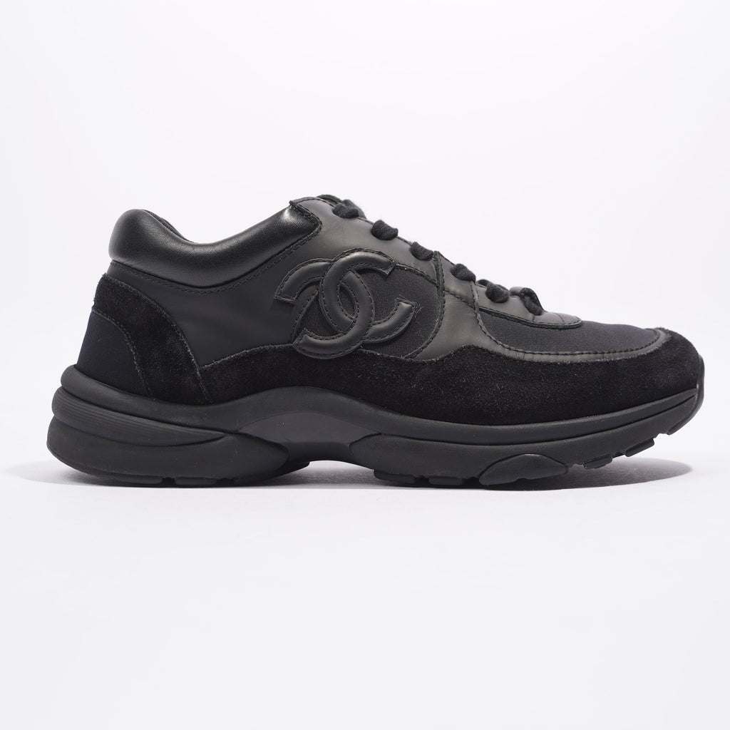 Chanel CC Logo Black Suede EU 37 UK 4