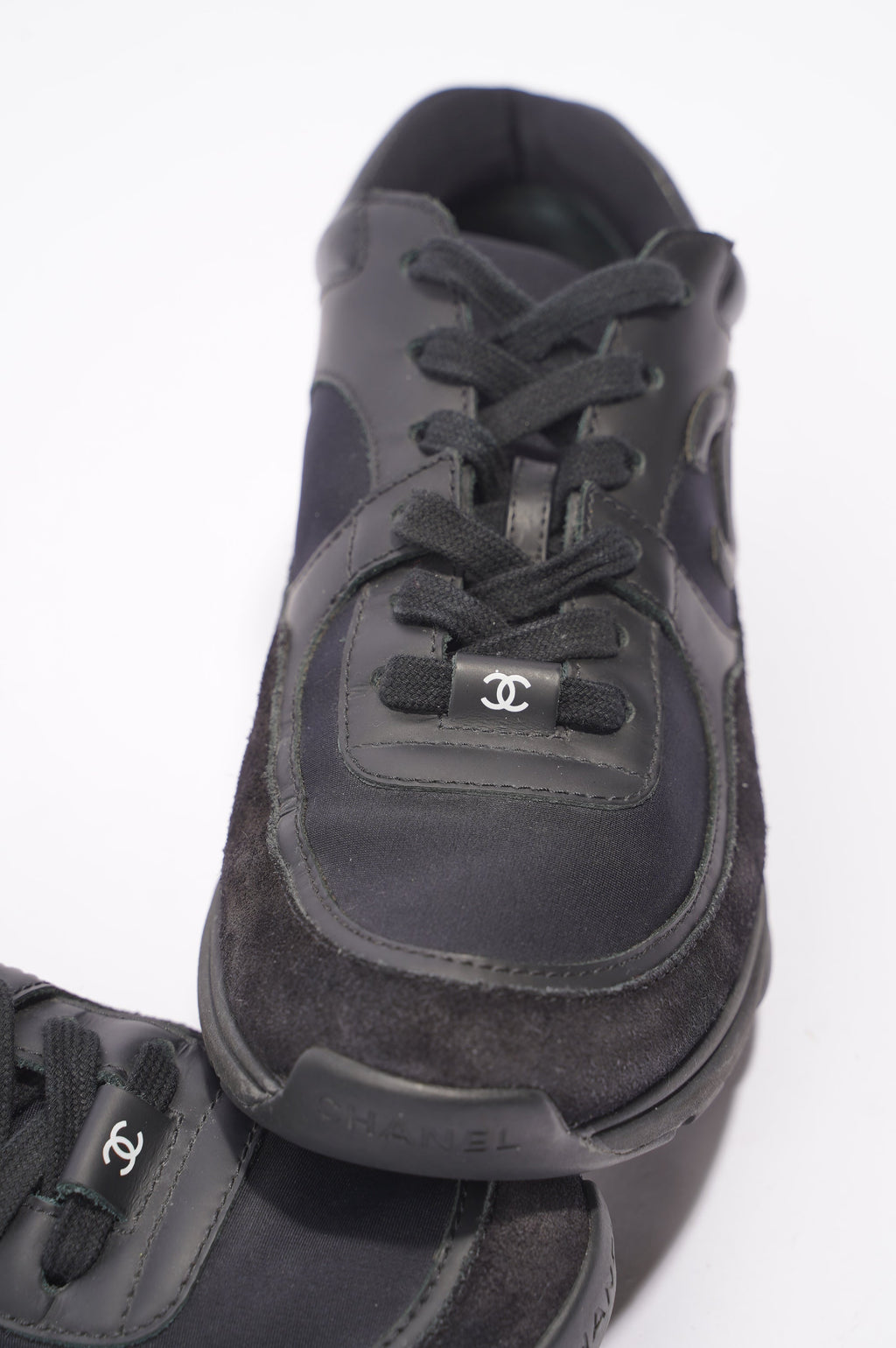 Chanel CC Logo Black Suede EU 37 UK 4