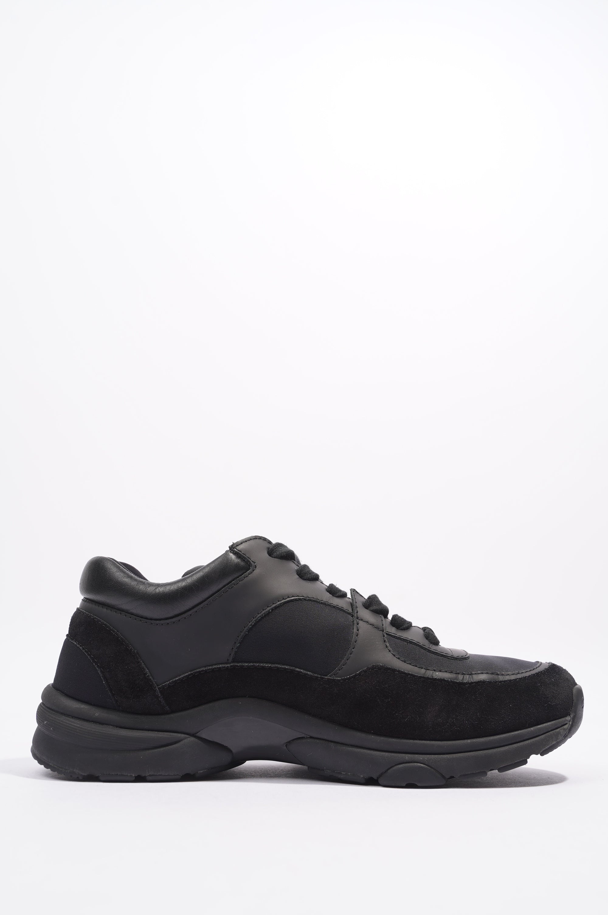Chanel CC Logo Black Suede EU 37 UK 4