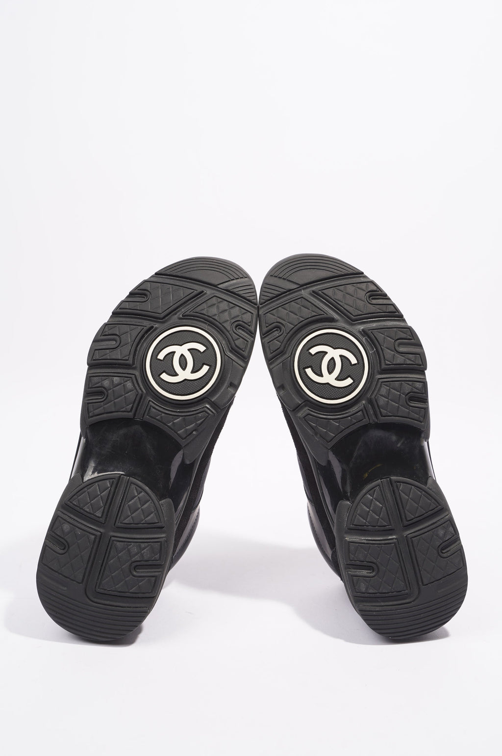 Chanel CC Logo Black Suede EU 37 UK 4