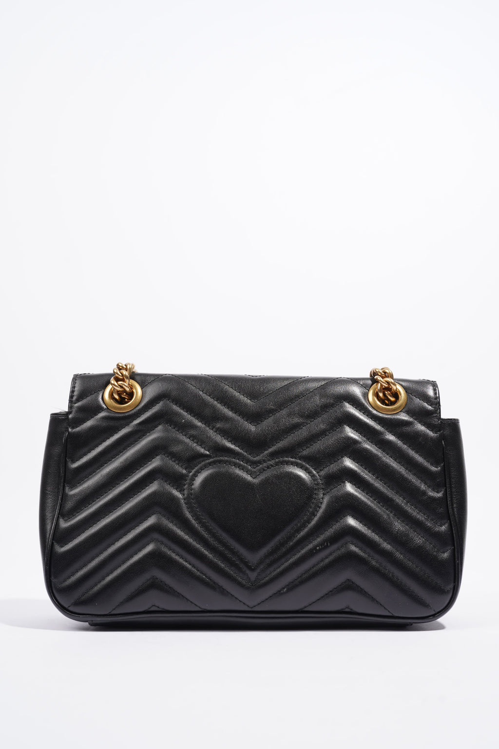 Gucci Marmont Flap Black Matelasse Leather Small