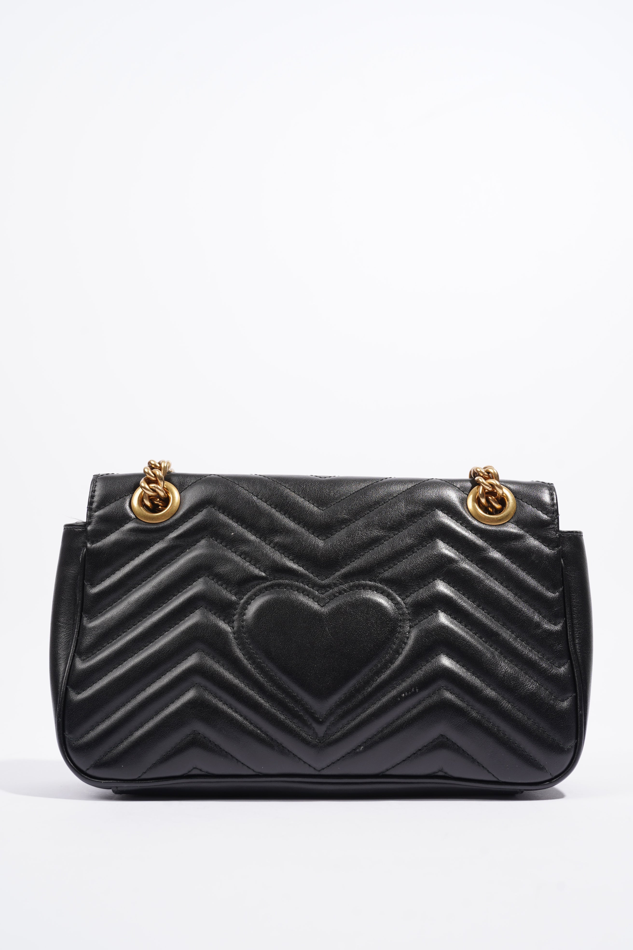 Gucci Marmont Flap Black Matelasse Leather Small
