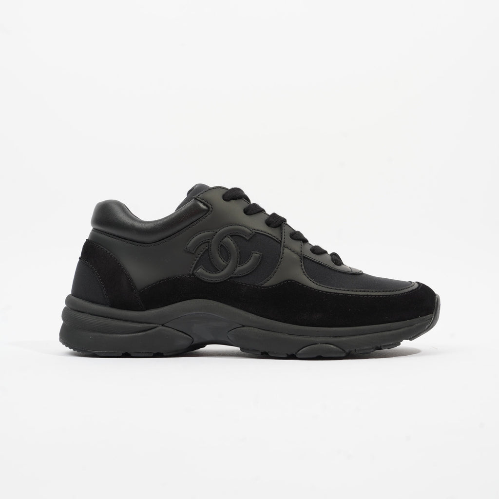 Chanel CC Logo Black Suede EU 37.5 UK 4.5